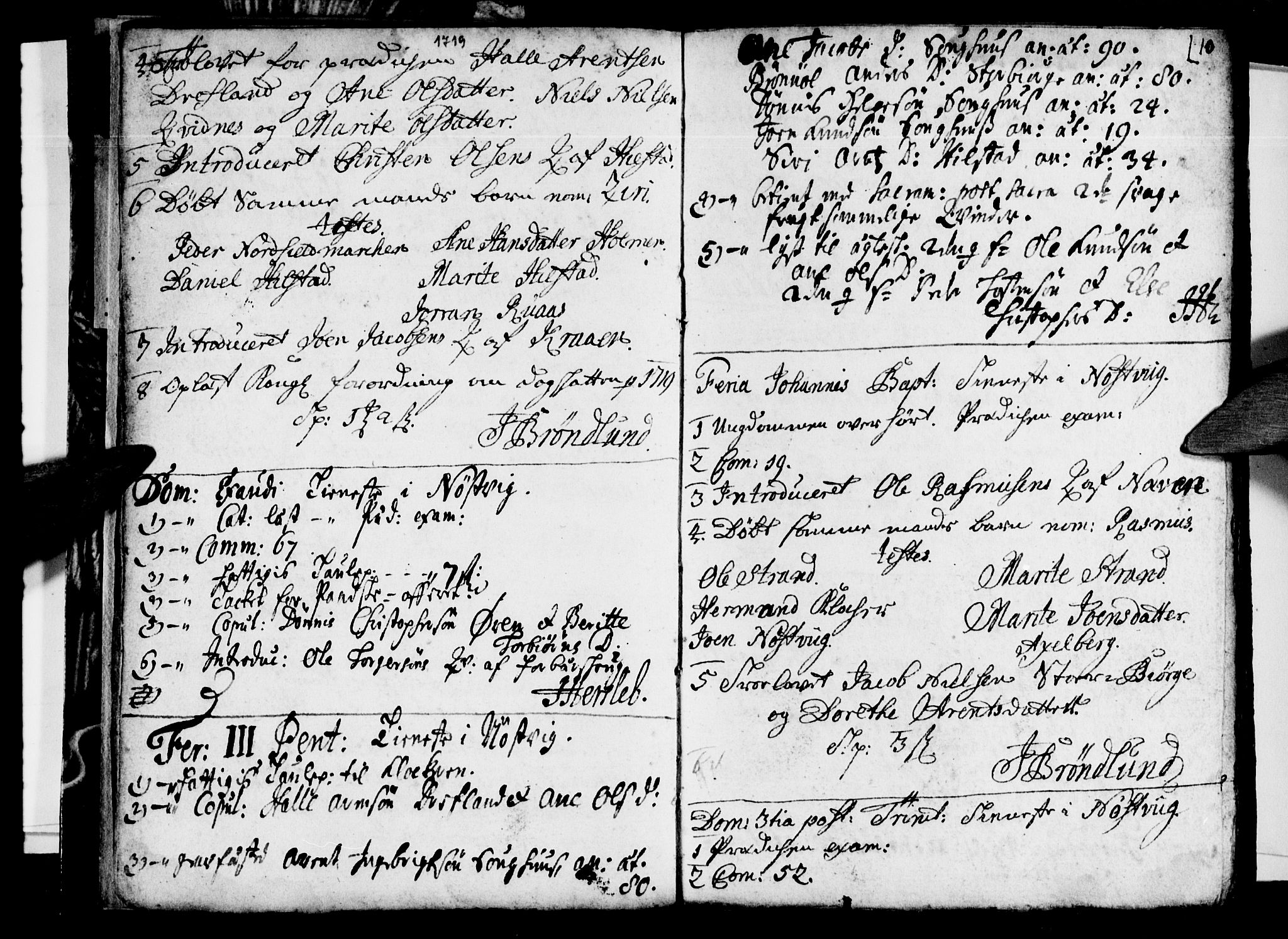 Ministerialprotokoller, klokkerbøker og fødselsregistre - Nordland, SAT/A-1459/814/L0221: Parish register (official) no. 814A02, 1718-1762, p. 10