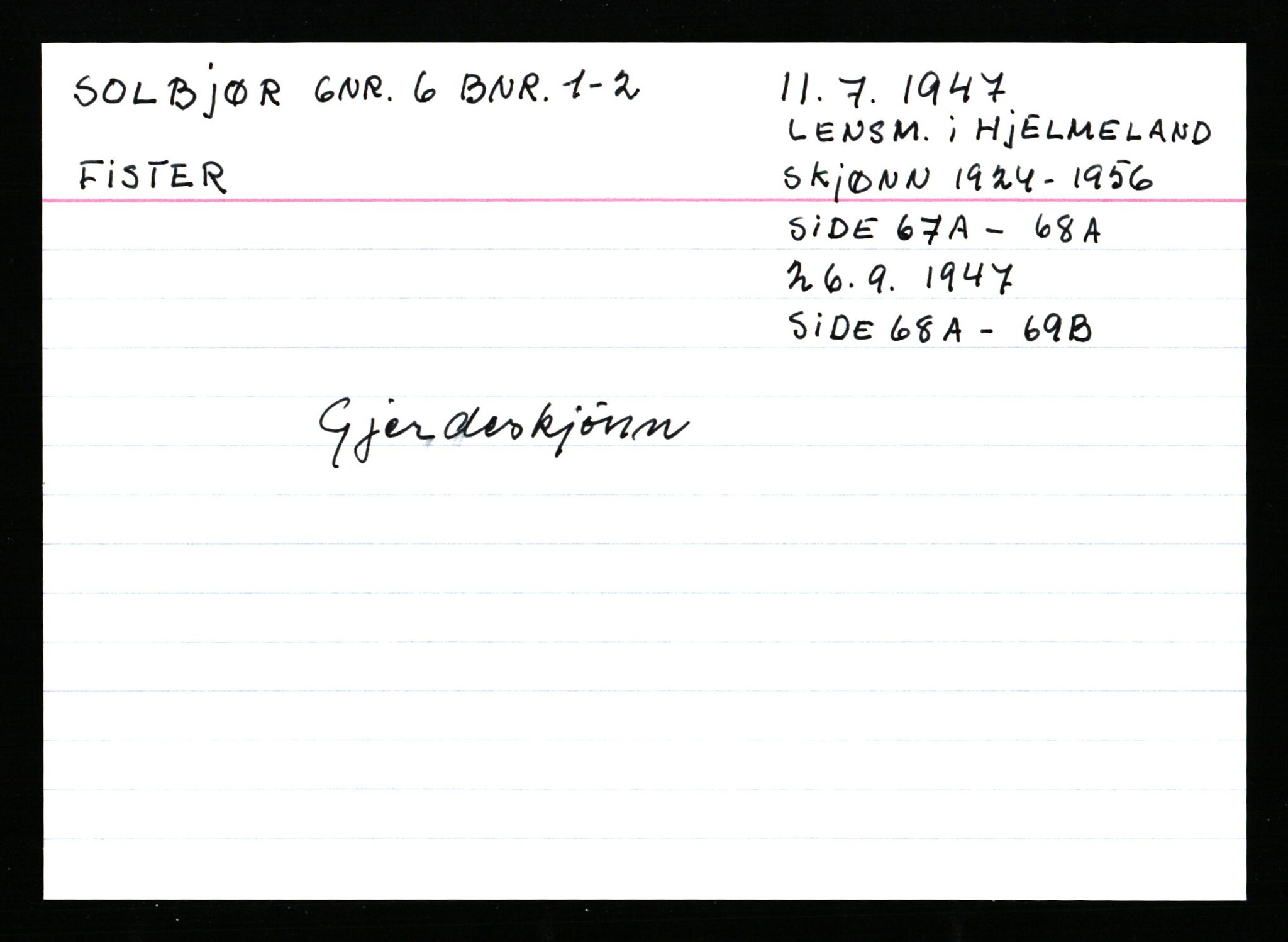 Statsarkivet i Stavanger, AV/SAST-A-101971/03/Y/Ym/L0053: Åstedskort sortert etter gårdsnavn: Skudeneshavn - Solbjør, 1600-1950, p. 642