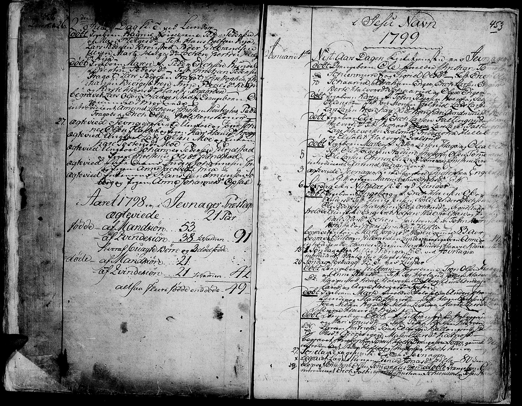Jevnaker prestekontor, SAH/PREST-116/H/Ha/Haa/L0003: Parish register (official) no. 3, 1752-1799, p. 452-453
