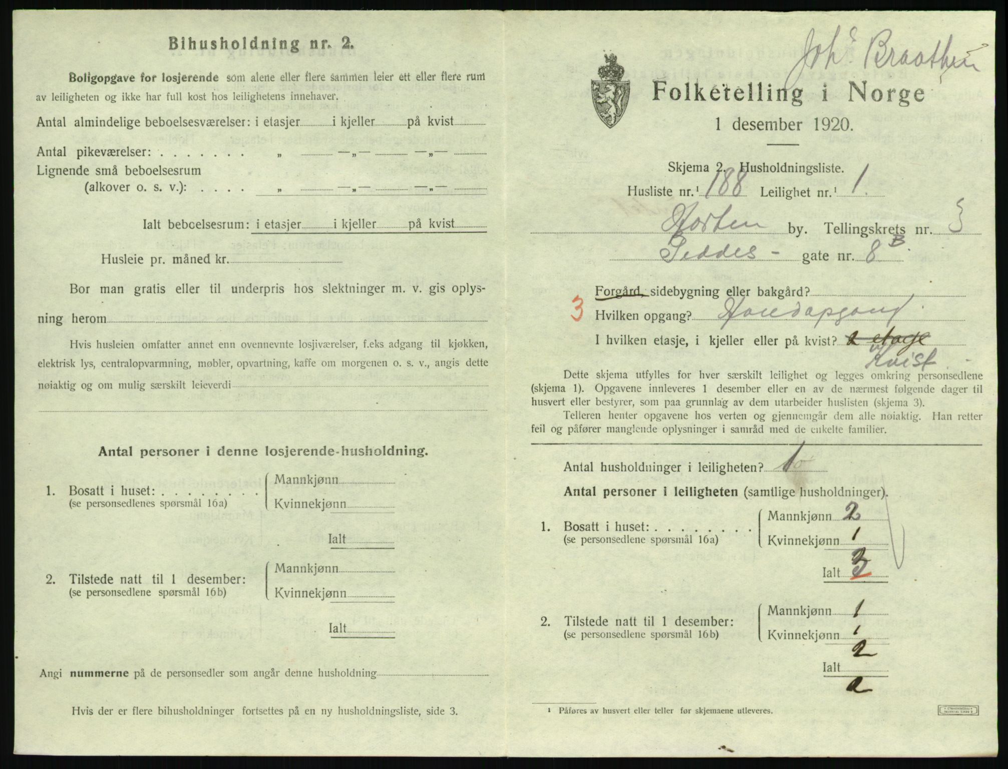 SAKO, 1920 census for Horten, 1920, p. 4727