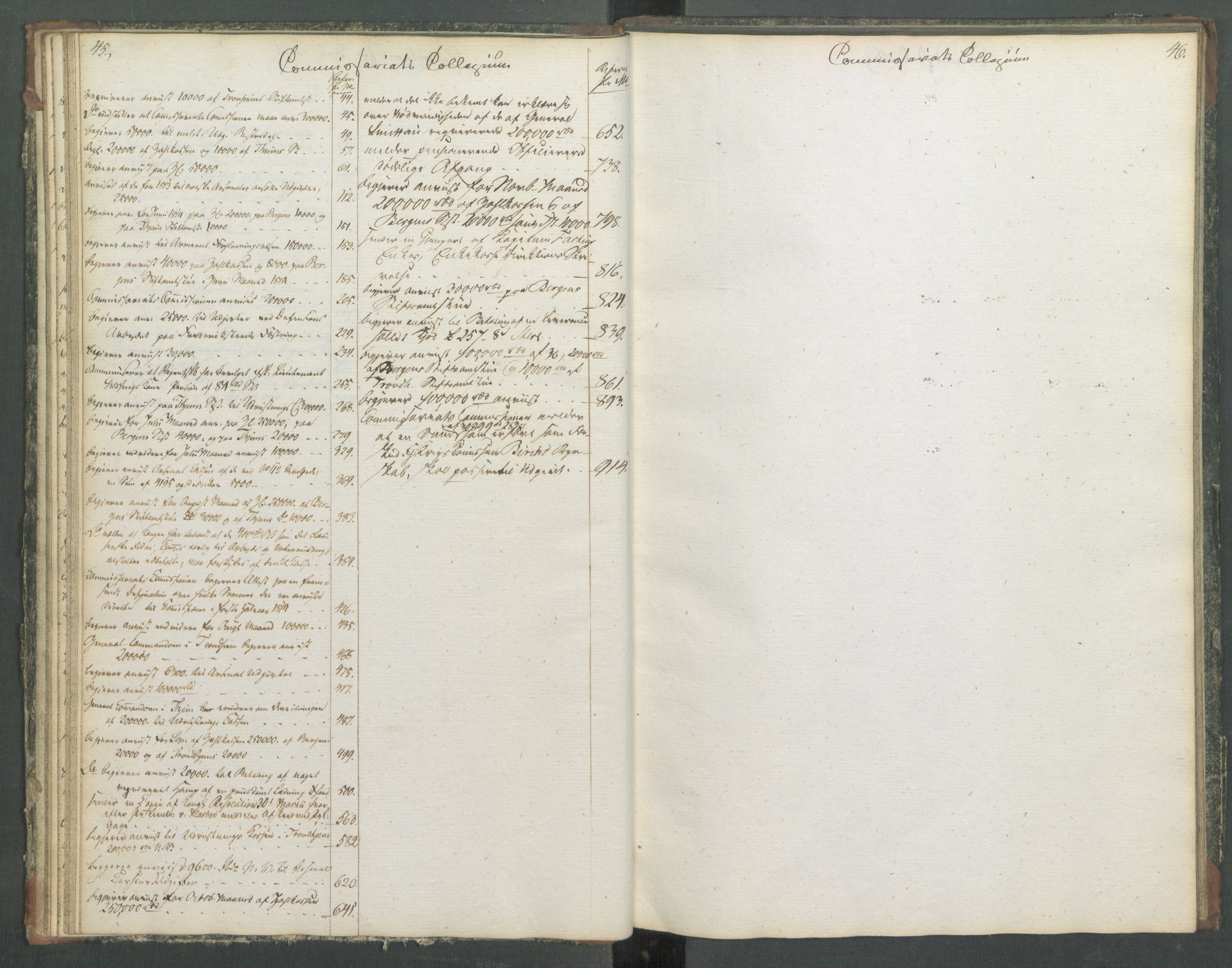 Departementene i 1814, RA/S-3899/Fa/L0014: Bokholderkontoret - Register til journalen, 1814-1815, p. 45-46