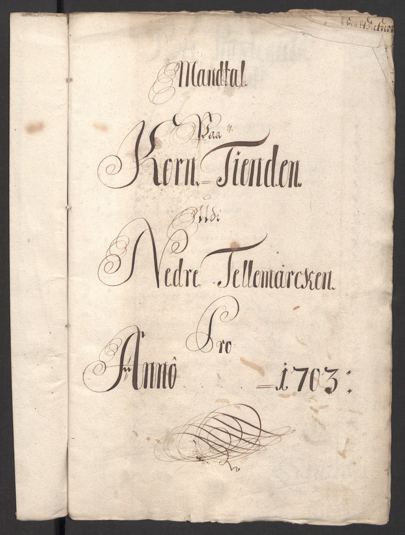 Rentekammeret inntil 1814, Reviderte regnskaper, Fogderegnskap, RA/EA-4092/R36/L2108: Fogderegnskap Øvre og Nedre Telemark og Bamble, 1703, p. 25