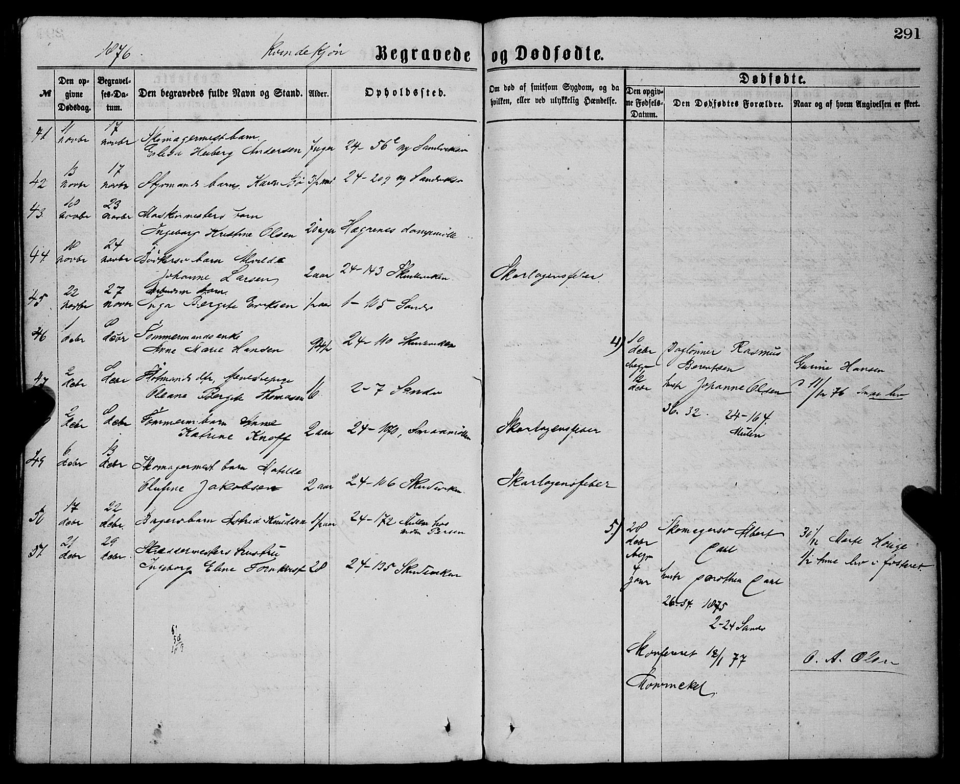 Sandviken Sokneprestembete, AV/SAB-A-77601/H/Ha/L0001: Parish register (official) no. A 1, 1867-1877, p. 291