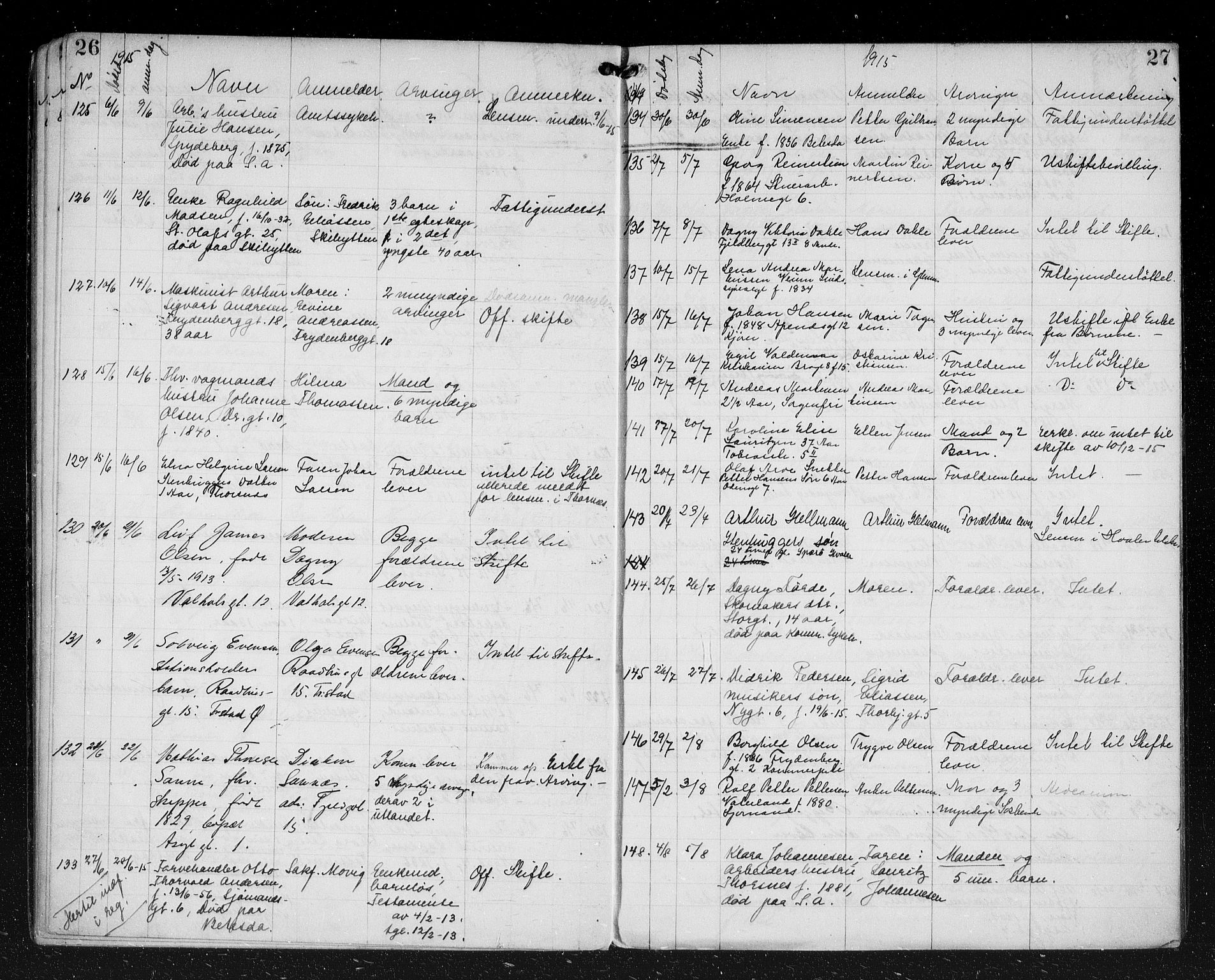 Fredrikstad byfogd, AV/SAO-A-10473a/H/Ha/Hab/L0006: Dødsfallsprotokoll, 1914-1918, p. 26-27