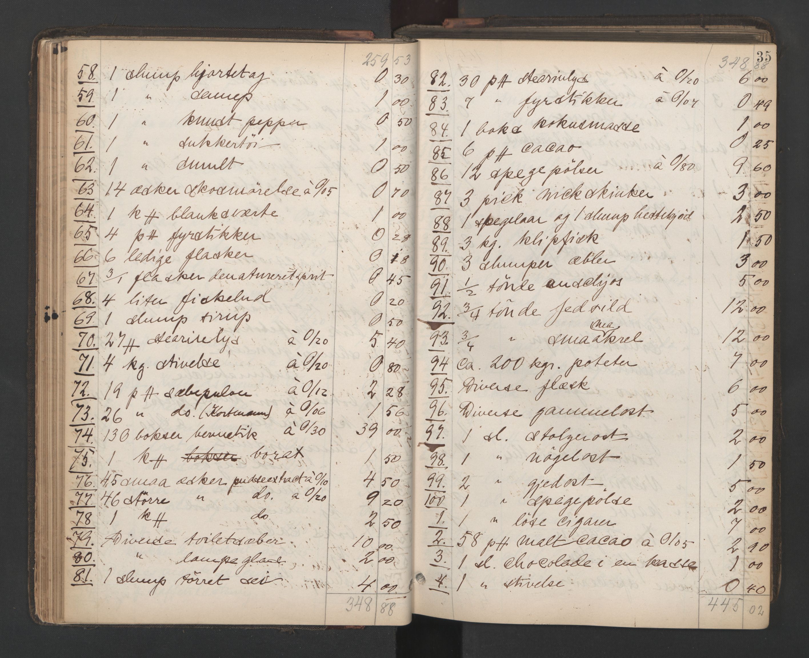 Oslo skifterett, AV/SAO-A-10383/H/Hb/Hbd/L0005: Skifteregistreringsprotokoll, 1904-1909, p. 34b-35a