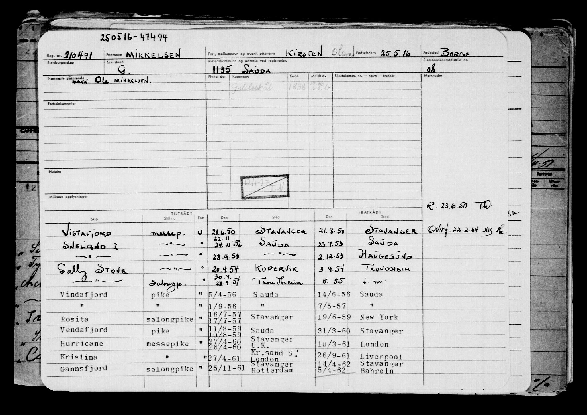 Direktoratet for sjømenn, AV/RA-S-3545/G/Gb/L0139: Hovedkort, 1916, p. 376