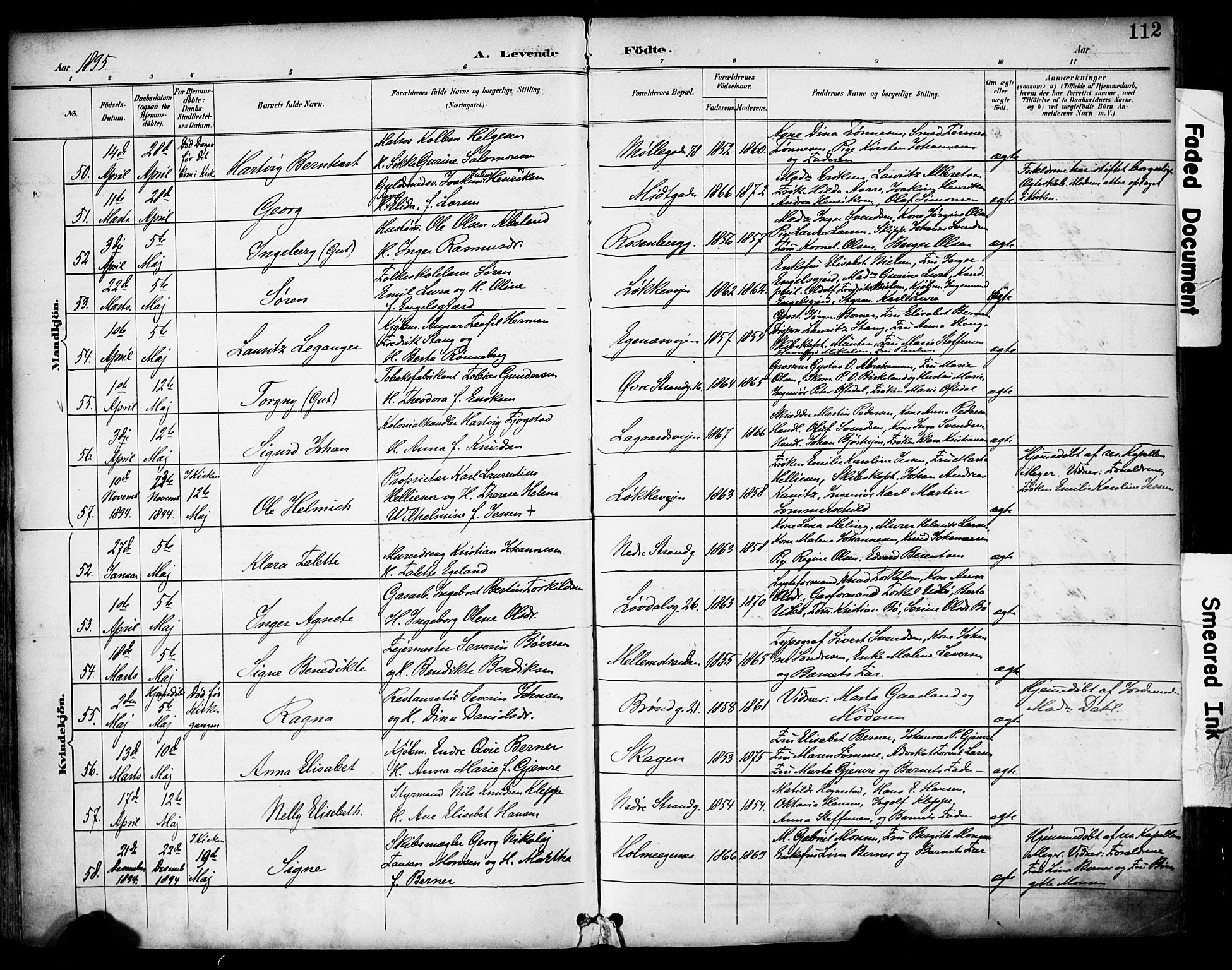 Domkirken sokneprestkontor, SAST/A-101812/001/30/30BA/L0030: Parish register (official) no. A 29, 1889-1902, p. 112