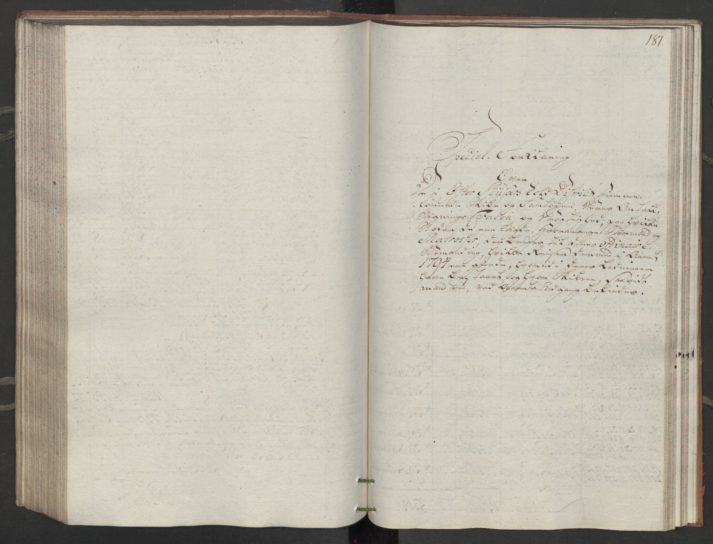 Generaltollkammeret, tollregnskaper, AV/RA-EA-5490/R14/L0116/0001: Tollregnskaper Øster-Risør / Inngående tollbok, 1794, p. 180b-181a