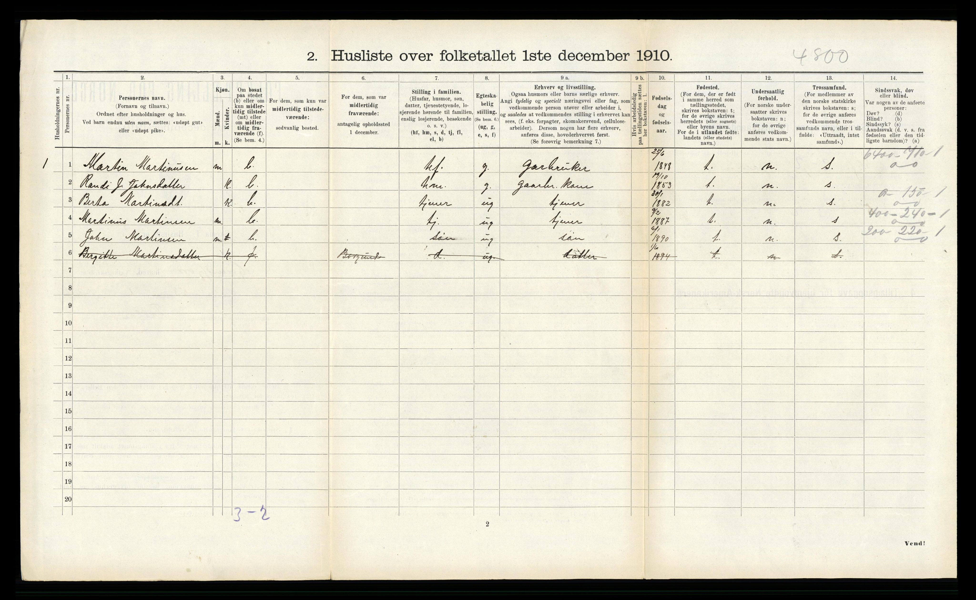 RA, 1910 census for Hjørundfjord, 1910, p. 317