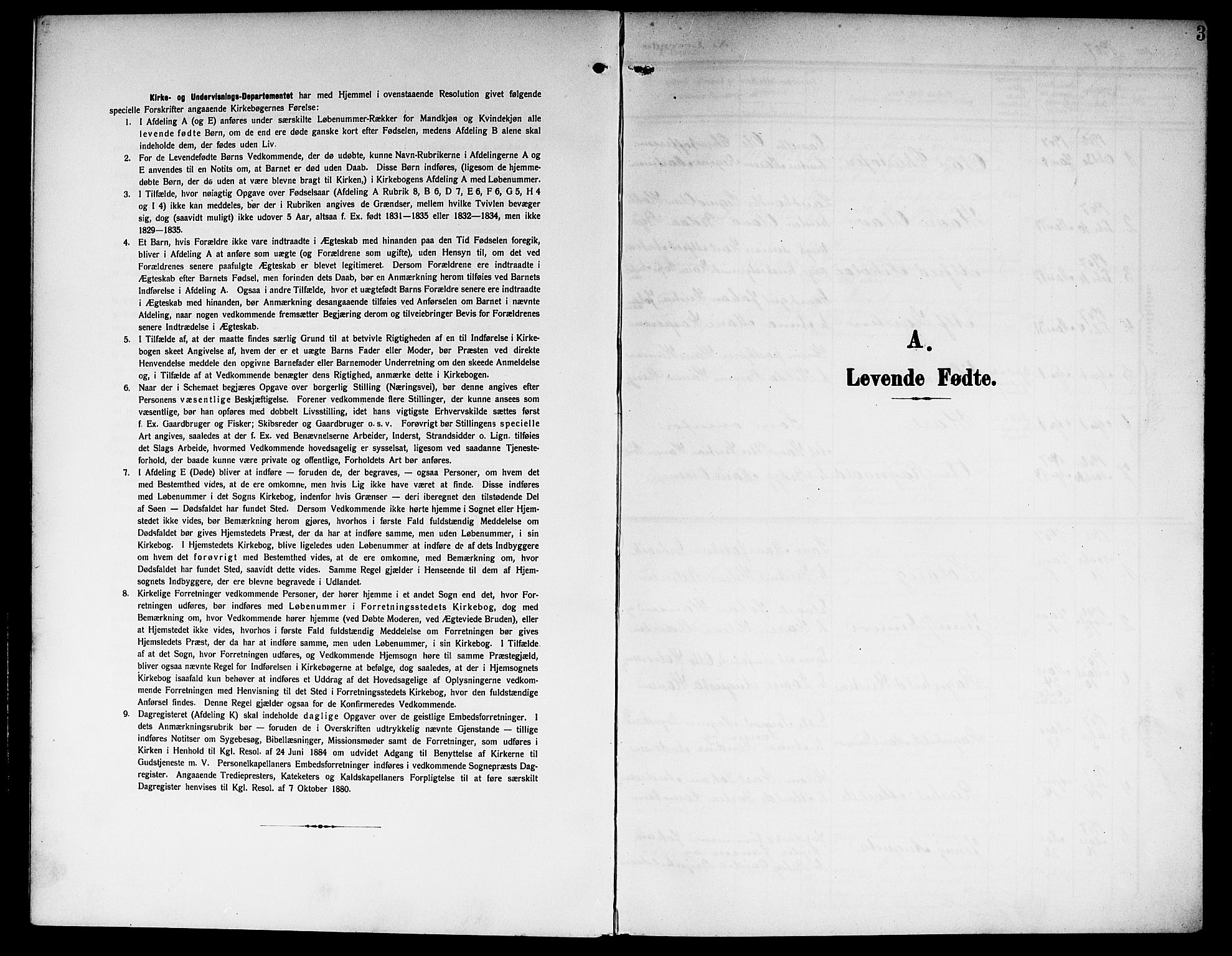 Sørum prestekontor Kirkebøker, SAO/A-10303/G/Ga/L0007: Parish register (copy) no. I 7, 1907-1917, p. 3