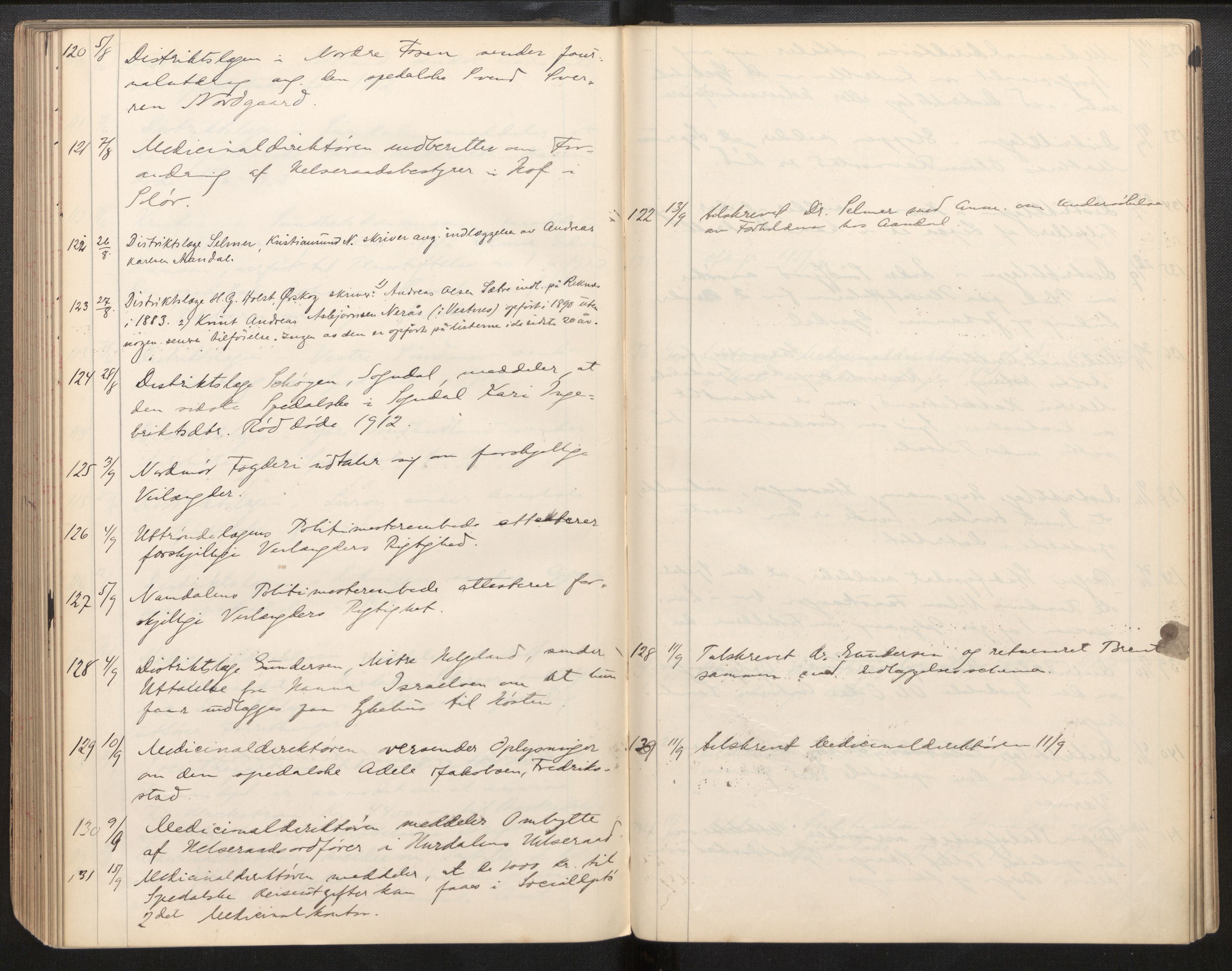 Lepraarkiver - Overlegen for den spedalske sykdom, AV/SAB-A-61001/B.c/L0007: Journal, 1899-1916