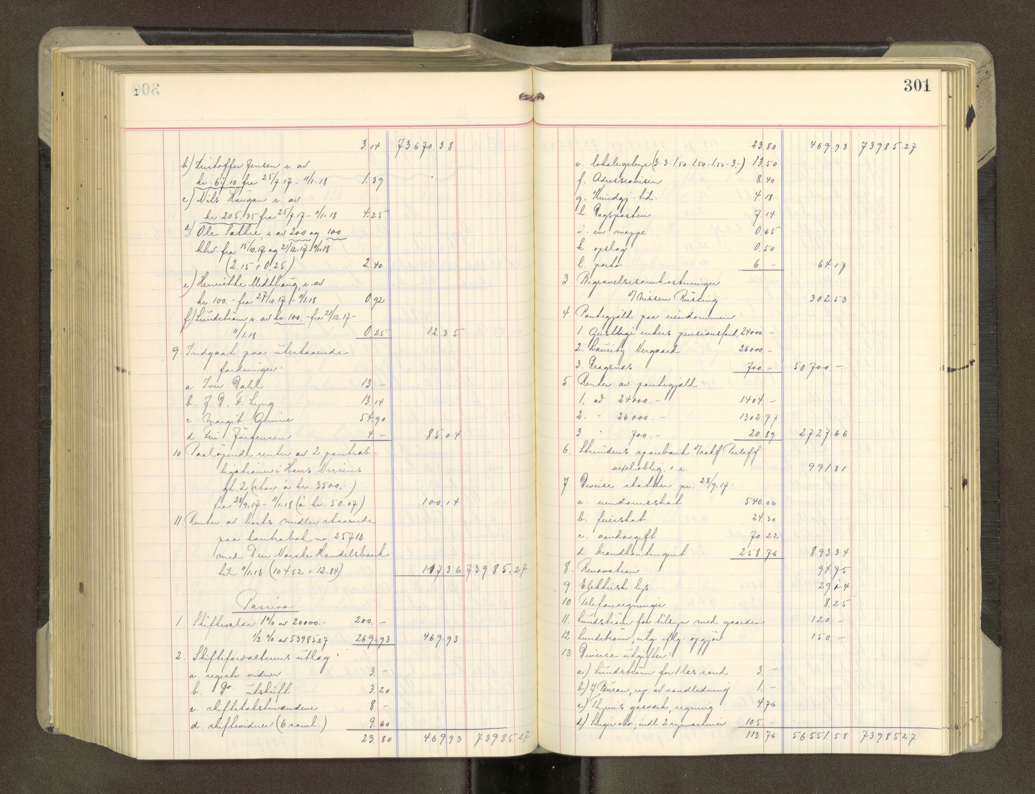 Trondheim byfogd, SAT/A-0003/1/3/3A/L0042: Skifteutlodningsprotokoll - 10/2-5/7. (m/ register), 1916-1918, p. 301