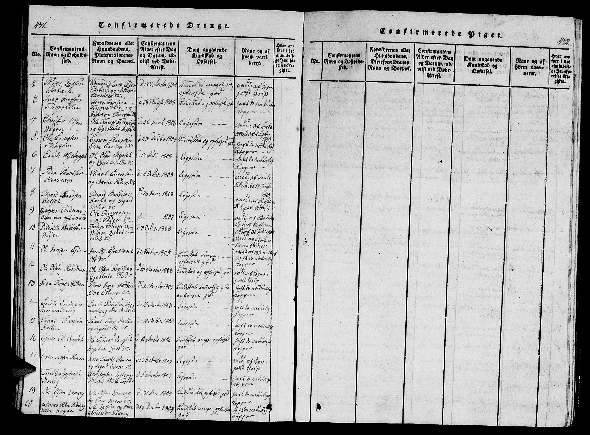 Ministerialprotokoller, klokkerbøker og fødselsregistre - Møre og Romsdal, AV/SAT-A-1454/586/L0990: Parish register (copy) no. 586C01, 1819-1837, p. 471-472