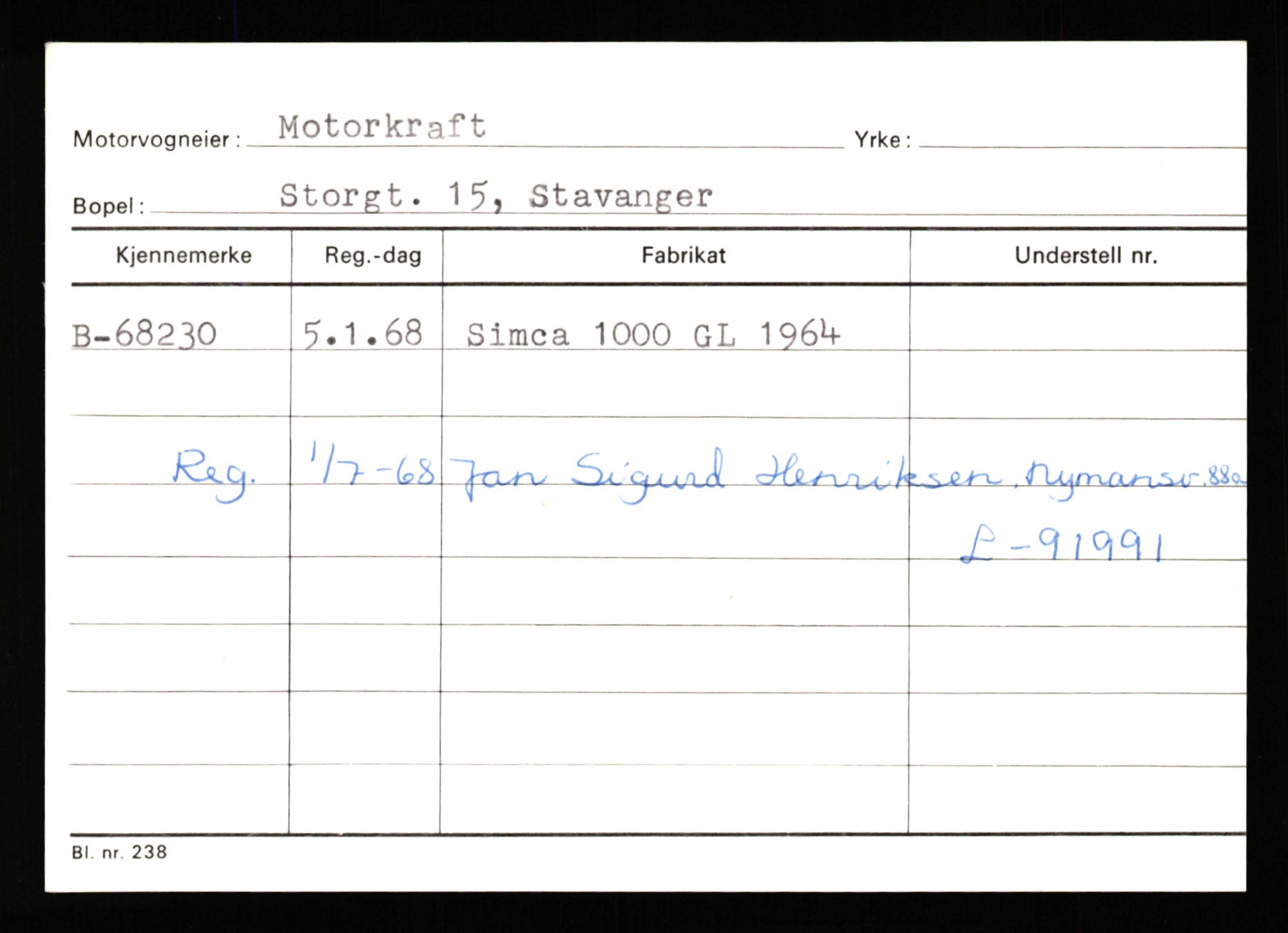 Stavanger trafikkstasjon, AV/SAST-A-101942/0/G/L0008: Registreringsnummer: 67519 - 84533, 1930-1971, p. 53