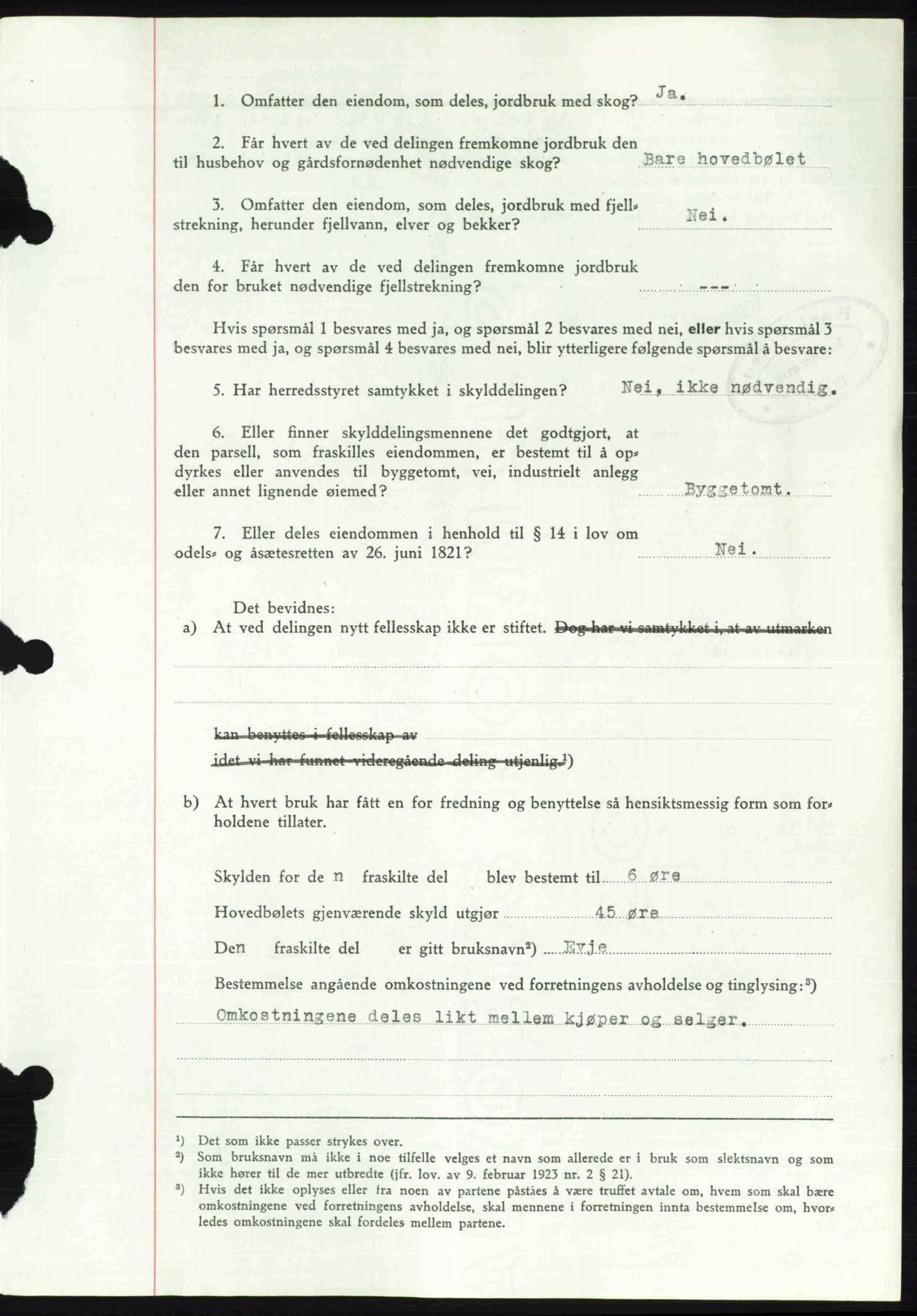 Toten tingrett, AV/SAH-TING-006/H/Hb/Hbc/L0008: Mortgage book no. Hbc-08, 1941-1941, Diary no: : 449/1941