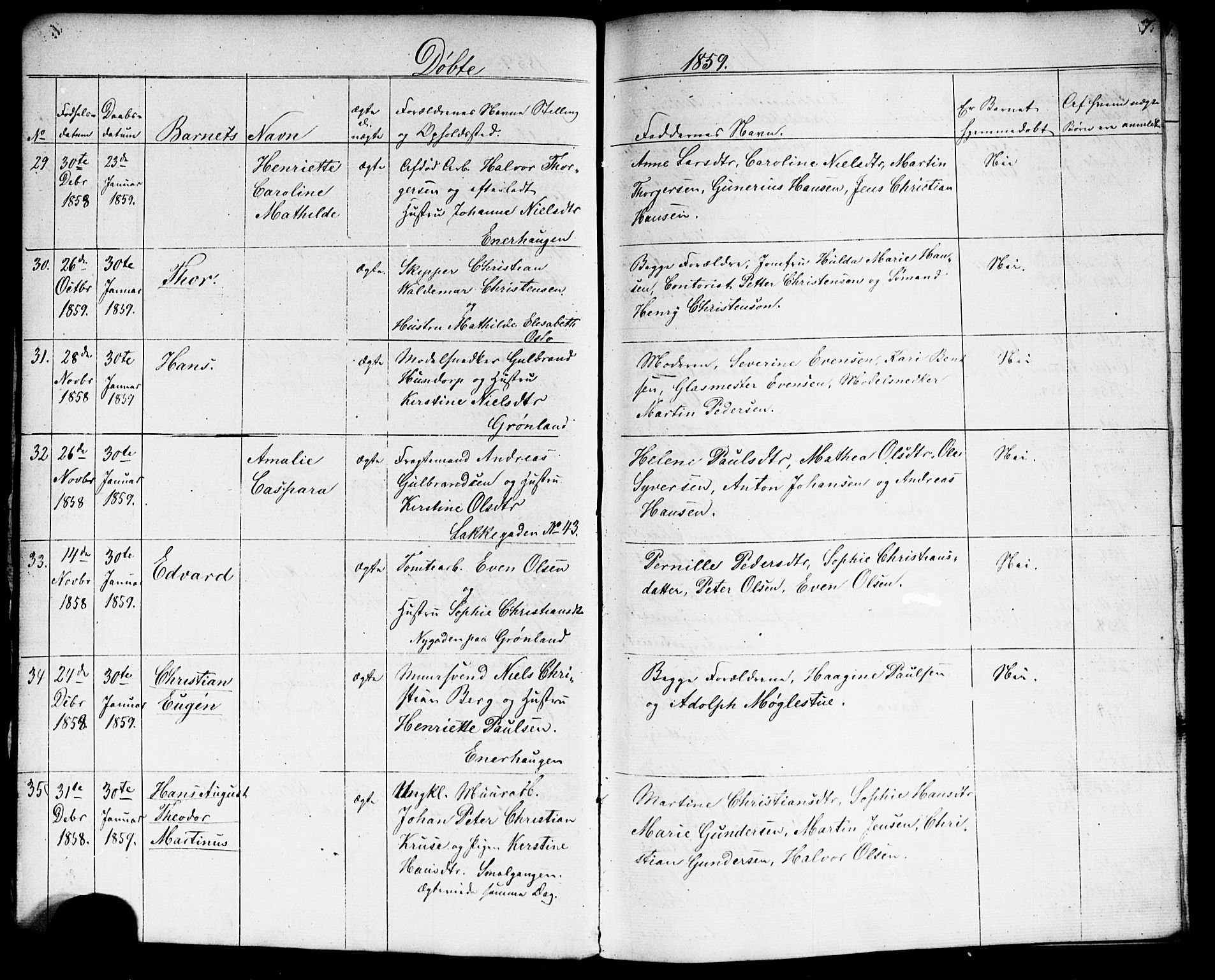 Grønland prestekontor Kirkebøker, SAO/A-10848/G/Ga/L0001: Parish register (copy) no. 1, 1859-1861, p. 7