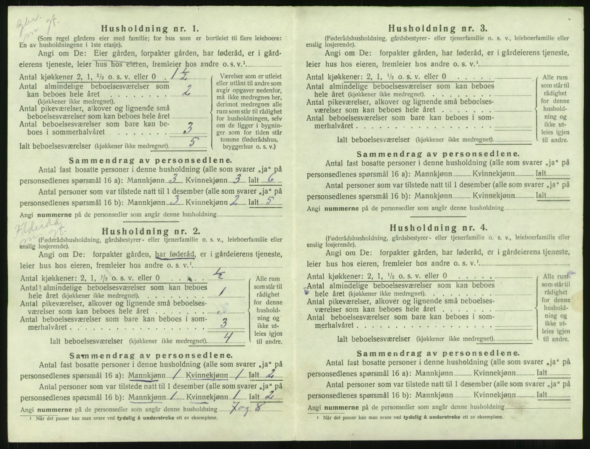 SAT, 1920 census for Aure, 1920, p. 393