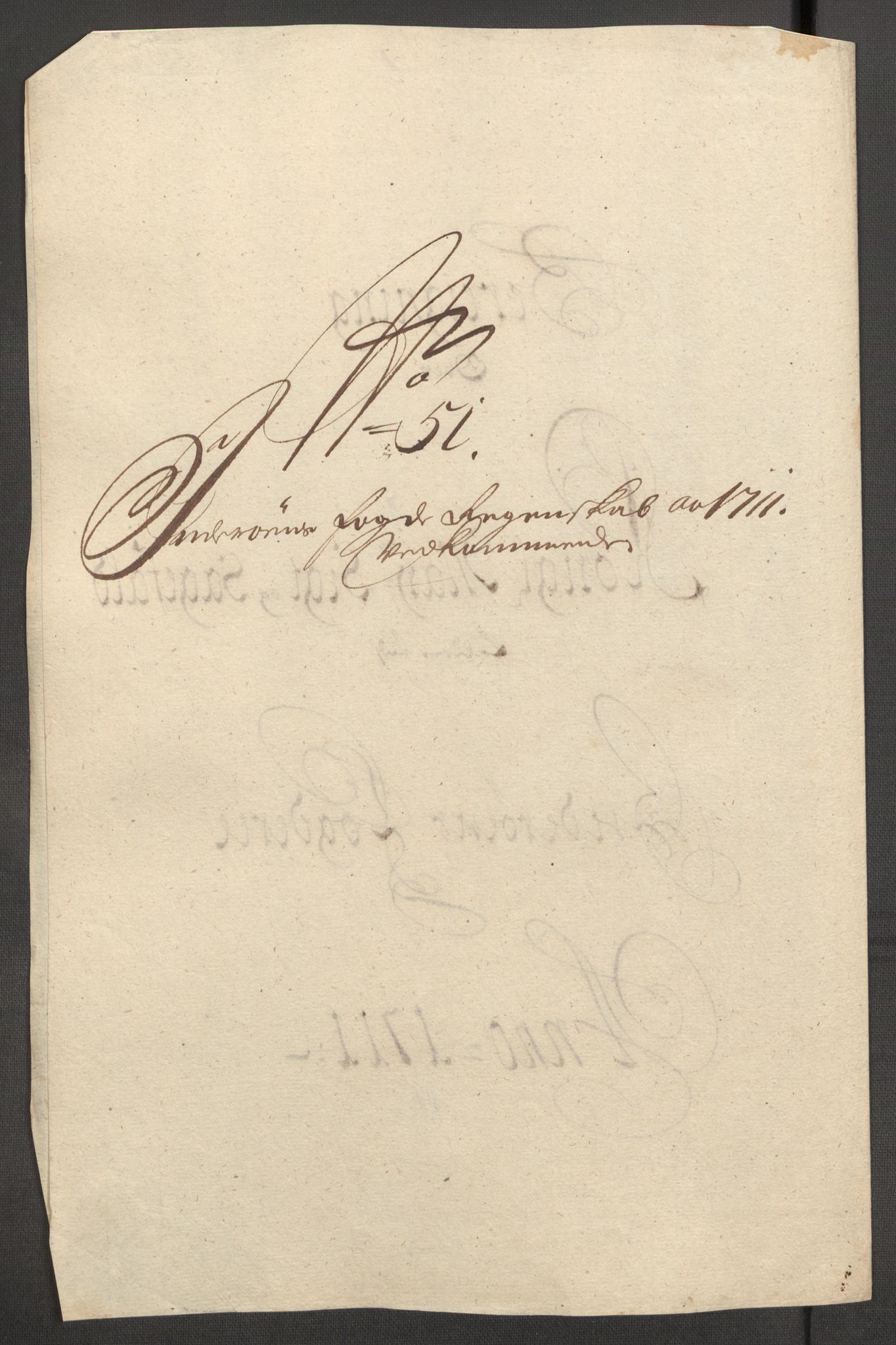 Rentekammeret inntil 1814, Reviderte regnskaper, Fogderegnskap, RA/EA-4092/R63/L4319: Fogderegnskap Inderøy, 1711, p. 188