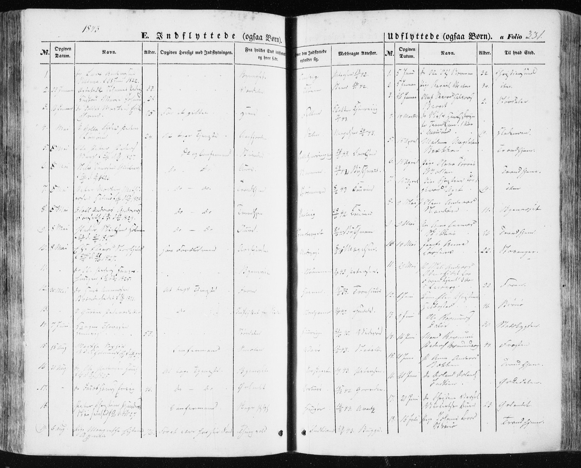 Ministerialprotokoller, klokkerbøker og fødselsregistre - Sør-Trøndelag, SAT/A-1456/634/L0529: Parish register (official) no. 634A05, 1843-1851, p. 331