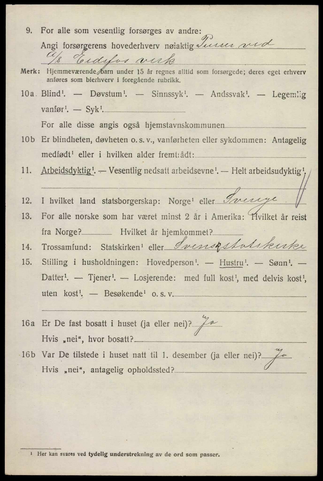 SAKO, 1920 census for Hof, 1920, p. 2366