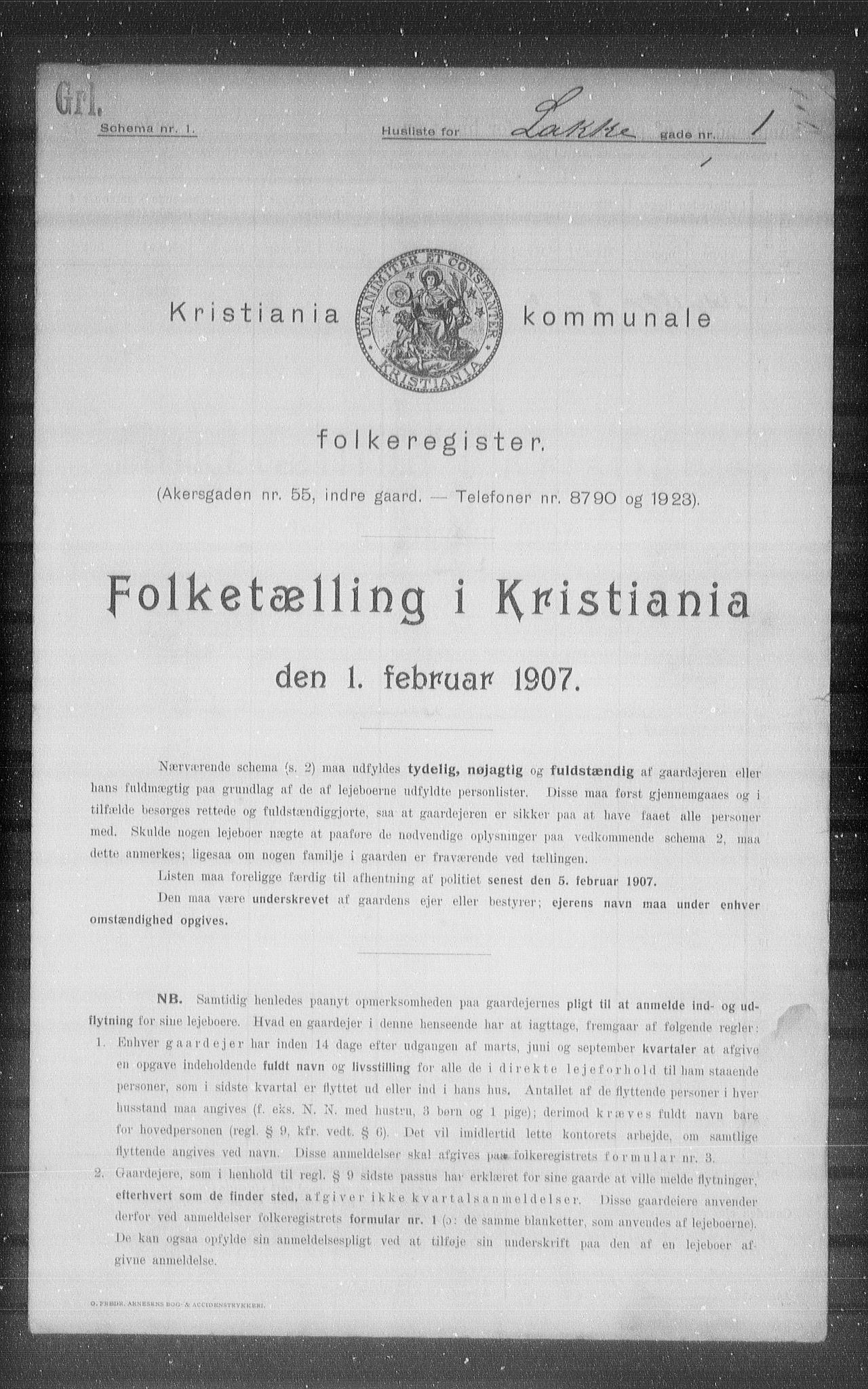 OBA, Municipal Census 1907 for Kristiania, 1907, p. 28235