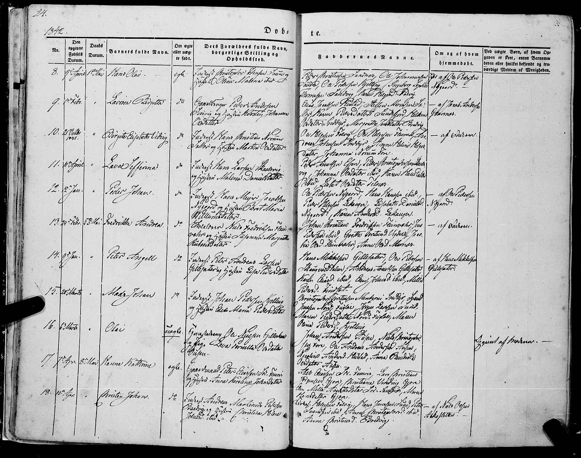 Ministerialprotokoller, klokkerbøker og fødselsregistre - Nordland, SAT/A-1459/805/L0097: Parish register (official) no. 805A04, 1837-1861, p. 24