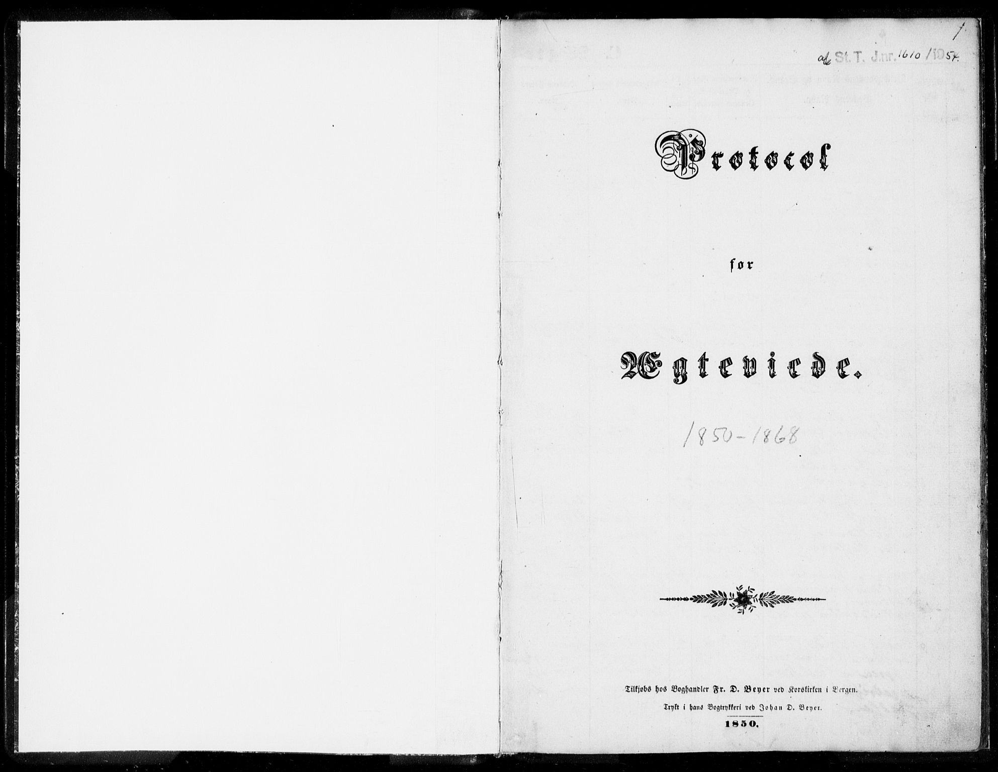Ministerialprotokoller, klokkerbøker og fødselsregistre - Møre og Romsdal, SAT/A-1454/519/L0250: Parish register (official) no. 519A09, 1850-1868, p. 1
