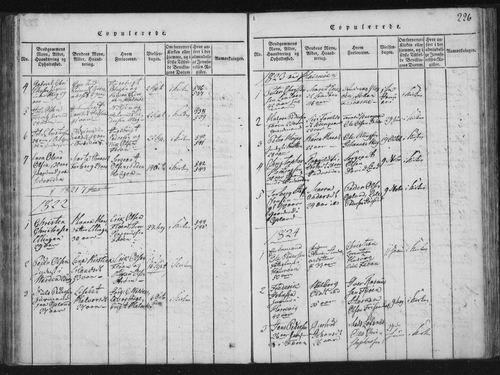 Ministerialprotokoller, klokkerbøker og fødselsregistre - Nord-Trøndelag, SAT/A-1458/773/L0609: Parish register (official) no. 773A03 /3, 1815-1830, p. 226