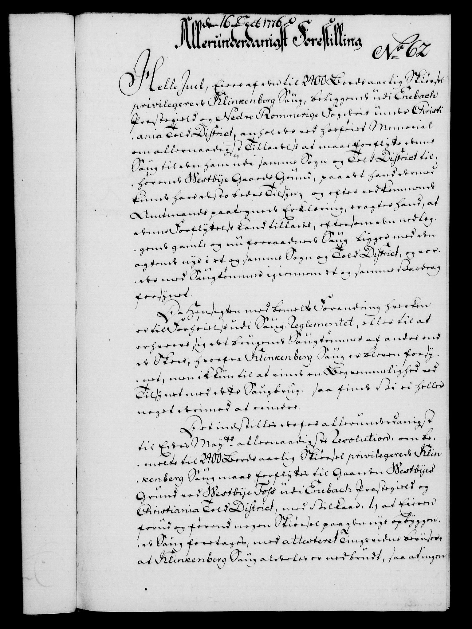 Rentekammeret, Kammerkanselliet, RA/EA-3111/G/Gf/Gfa/L0058: Norsk relasjons- og resolusjonsprotokoll (merket RK 52.58), 1776, p. 237