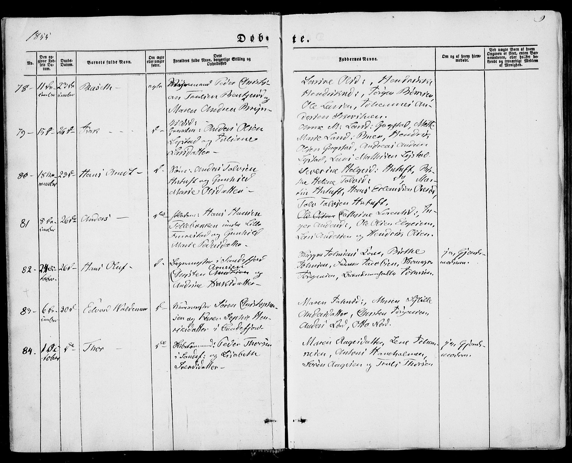 Sandar kirkebøker, SAKO/A-243/F/Fa/L0007: Parish register (official) no. 7, 1855-1861, p. 9