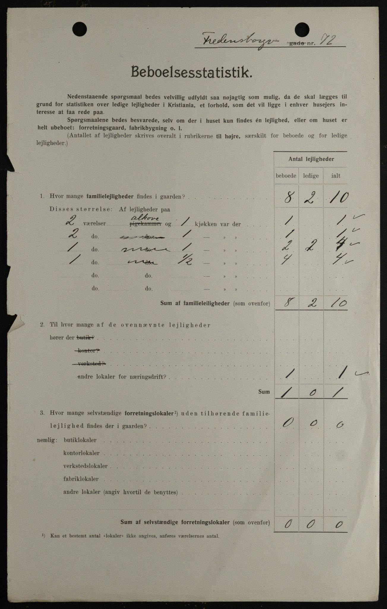 OBA, Municipal Census 1908 for Kristiania, 1908, p. 23966