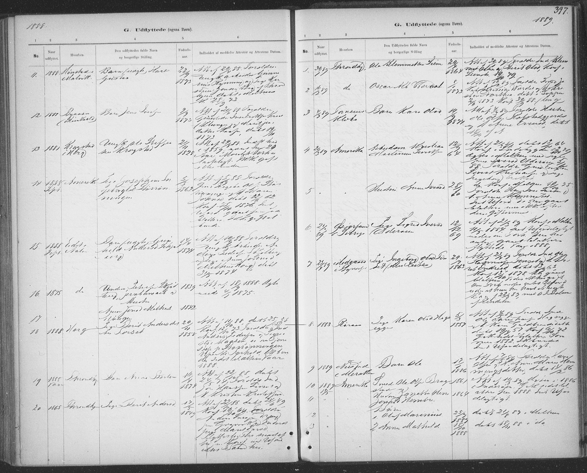 Ministerialprotokoller, klokkerbøker og fødselsregistre - Sør-Trøndelag, SAT/A-1456/691/L1085: Parish register (official) no. 691A17, 1887-1908, p. 397