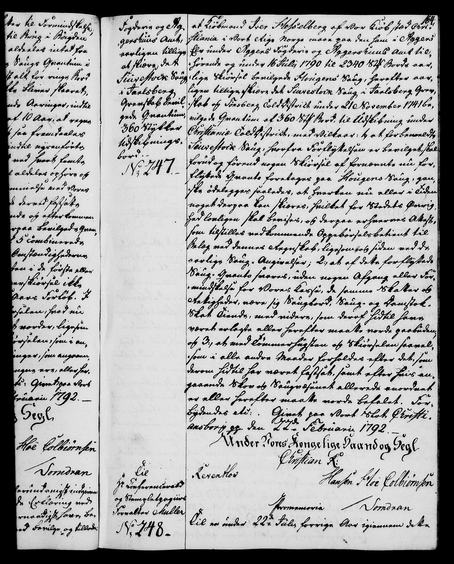 Rentekammeret, Kammerkanselliet, RA/EA-3111/G/Gg/Gga/L0015: Norsk ekspedisjonsprotokoll med register (merket RK 53.15), 1790-1791, p. 164