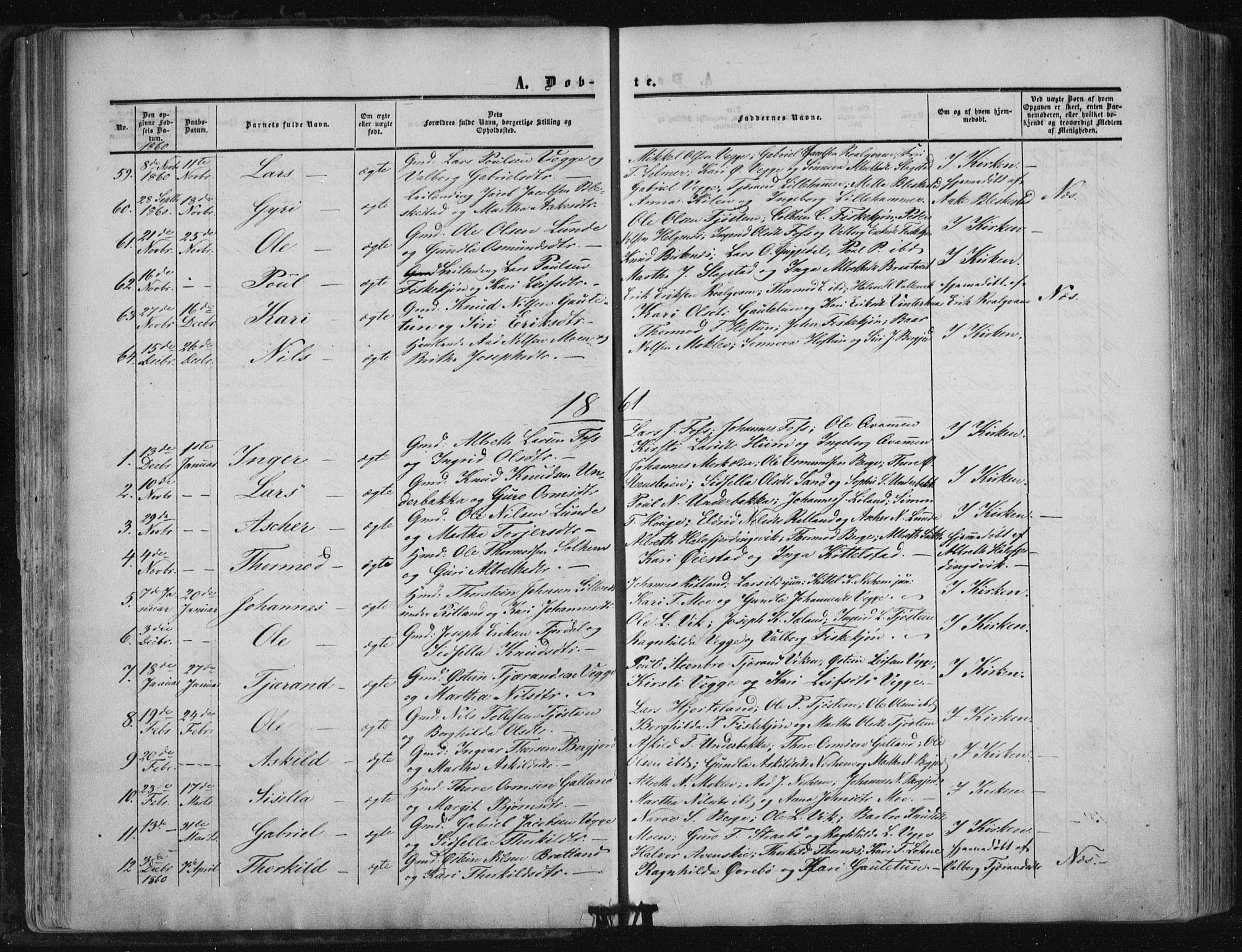 Suldal sokneprestkontor, AV/SAST-A-101845/01/IV/L0009: Parish register (official) no. A 9, 1854-1868