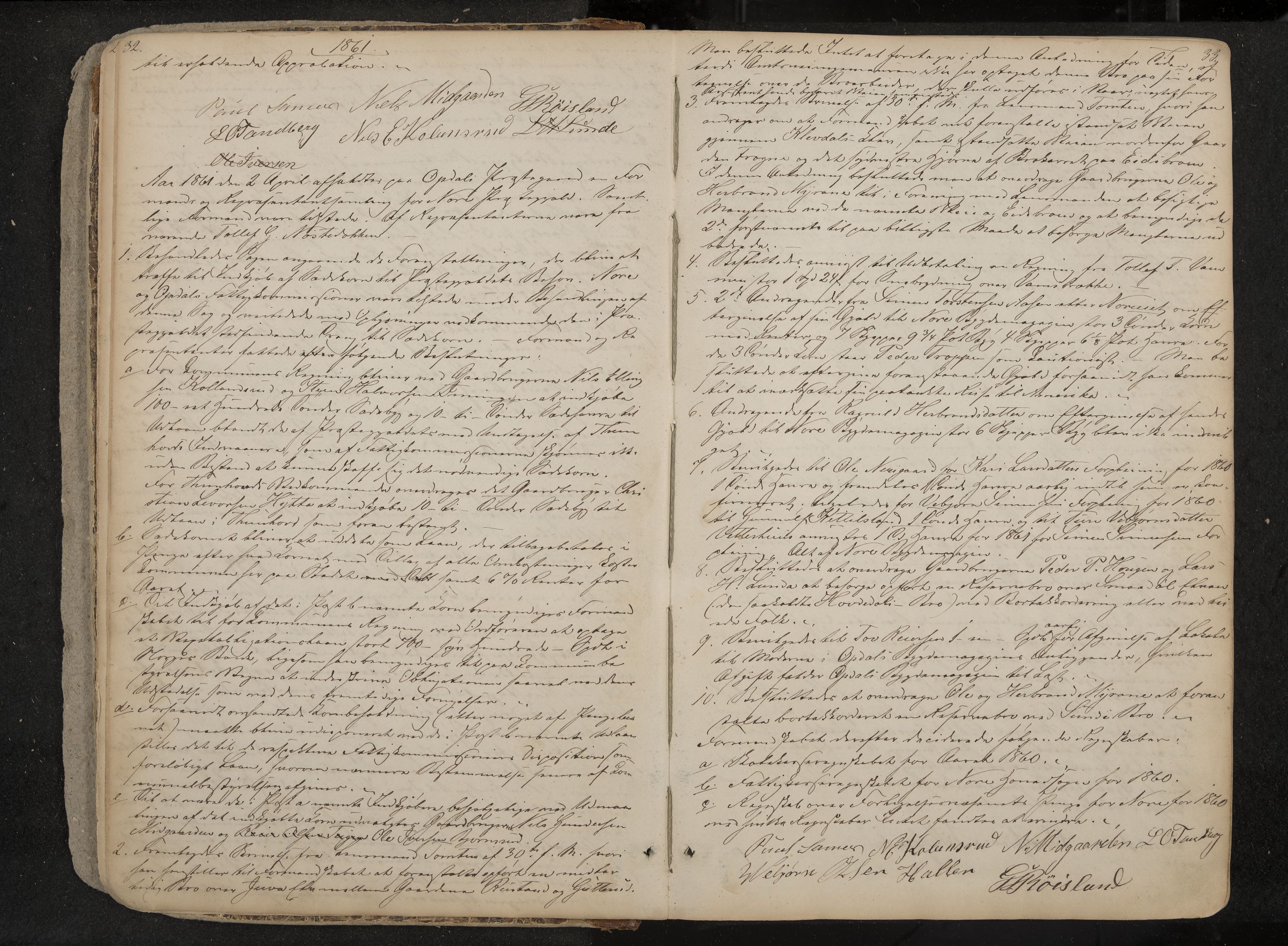 Nore og Uvdal formannskap, IKAK/0633021-1/A/L0001: Møtebok, 1859-1882, p. 32-33