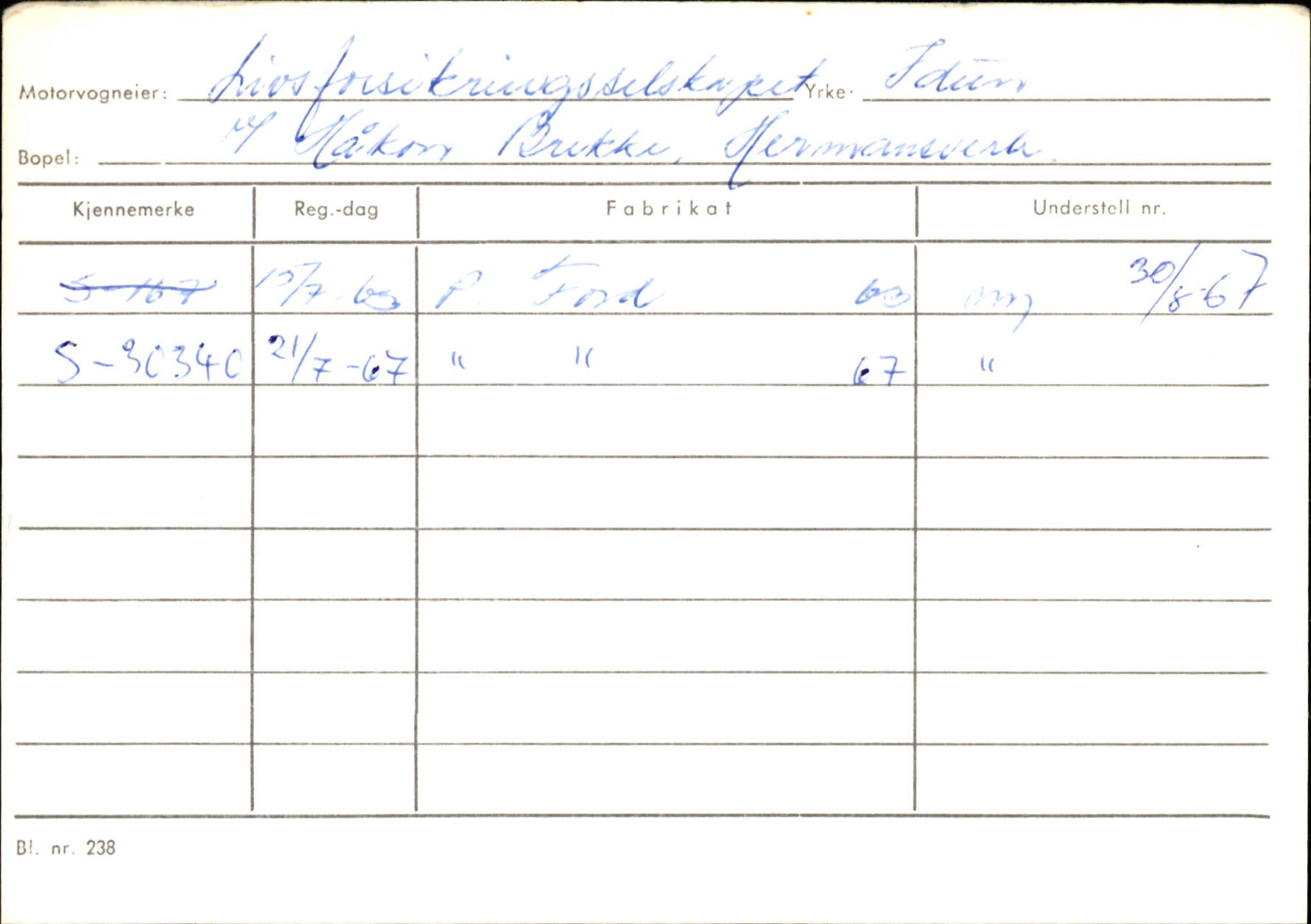 Statens vegvesen, Sogn og Fjordane vegkontor, SAB/A-5301/4/F/L0126: Eigarregister Fjaler M-Å. Leikanger A-Å, 1945-1975, p. 1728