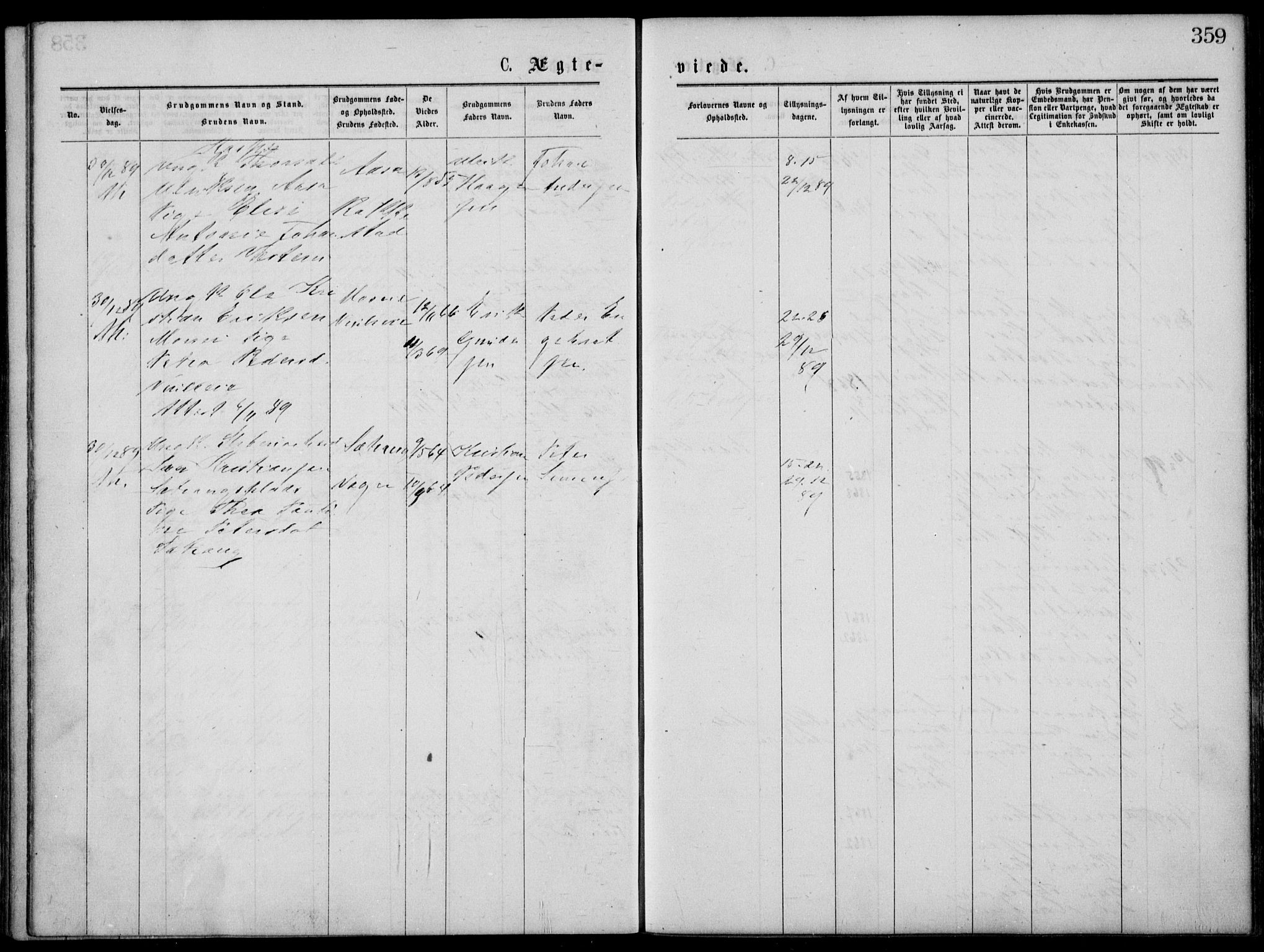 Norderhov kirkebøker, SAKO/A-237/G/Gb/L0001: Parish register (copy) no. II 1, 1876-1899, p. 359
