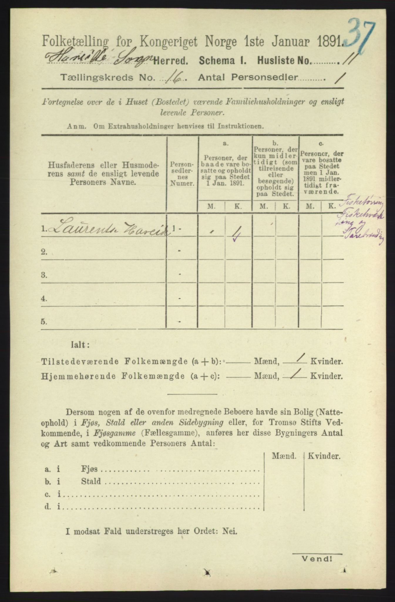 RA, 1891 census for 1531 Borgund, 1891, p. 4753