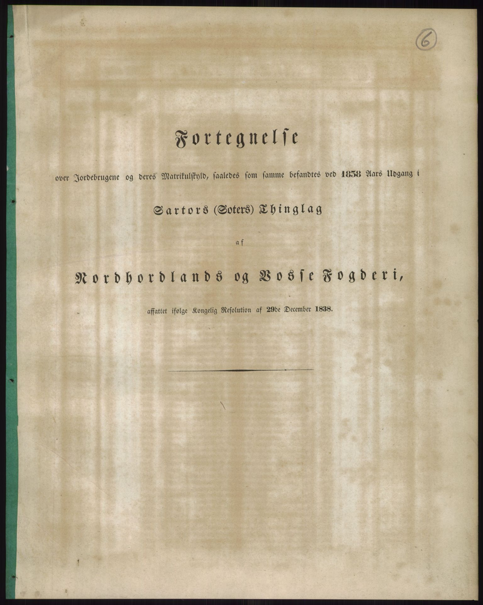 Andre publikasjoner, PUBL/PUBL-999/0002/0012: Bind 12 - Søndre Bergenhus amt: Nordhordland og Voss fogderi, 1838, p. 11