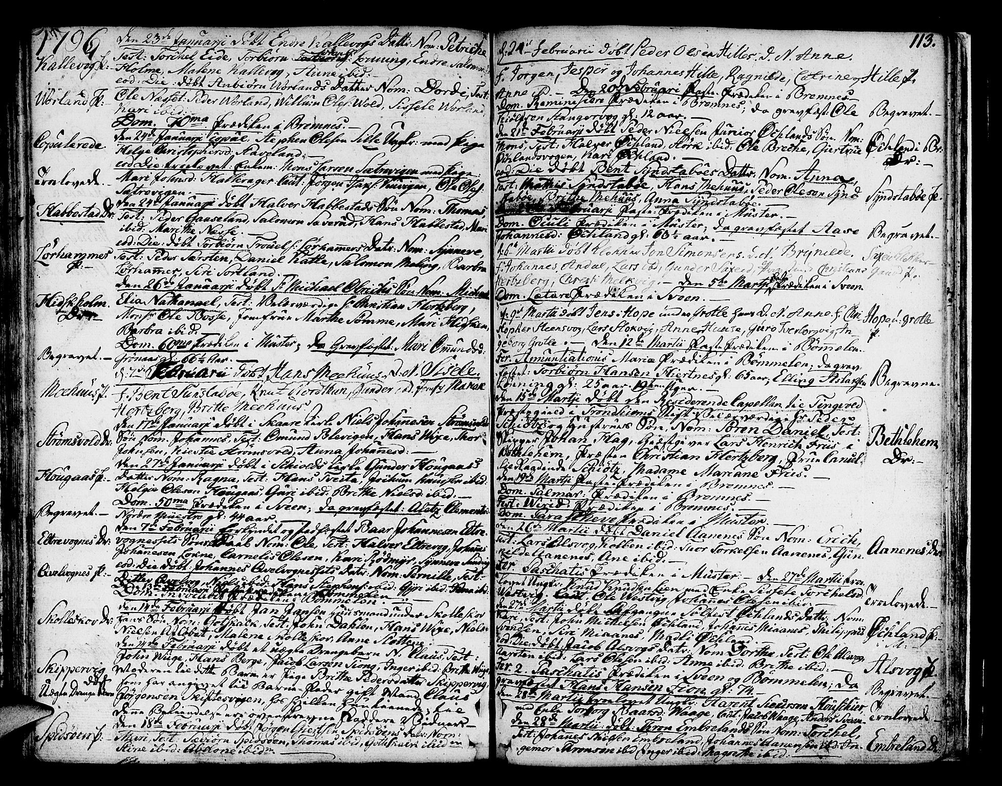 Finnås sokneprestembete, AV/SAB-A-99925/H/Ha/Haa/Haaa/L0003: Parish register (official) no. A 3, 1765-1803, p. 113