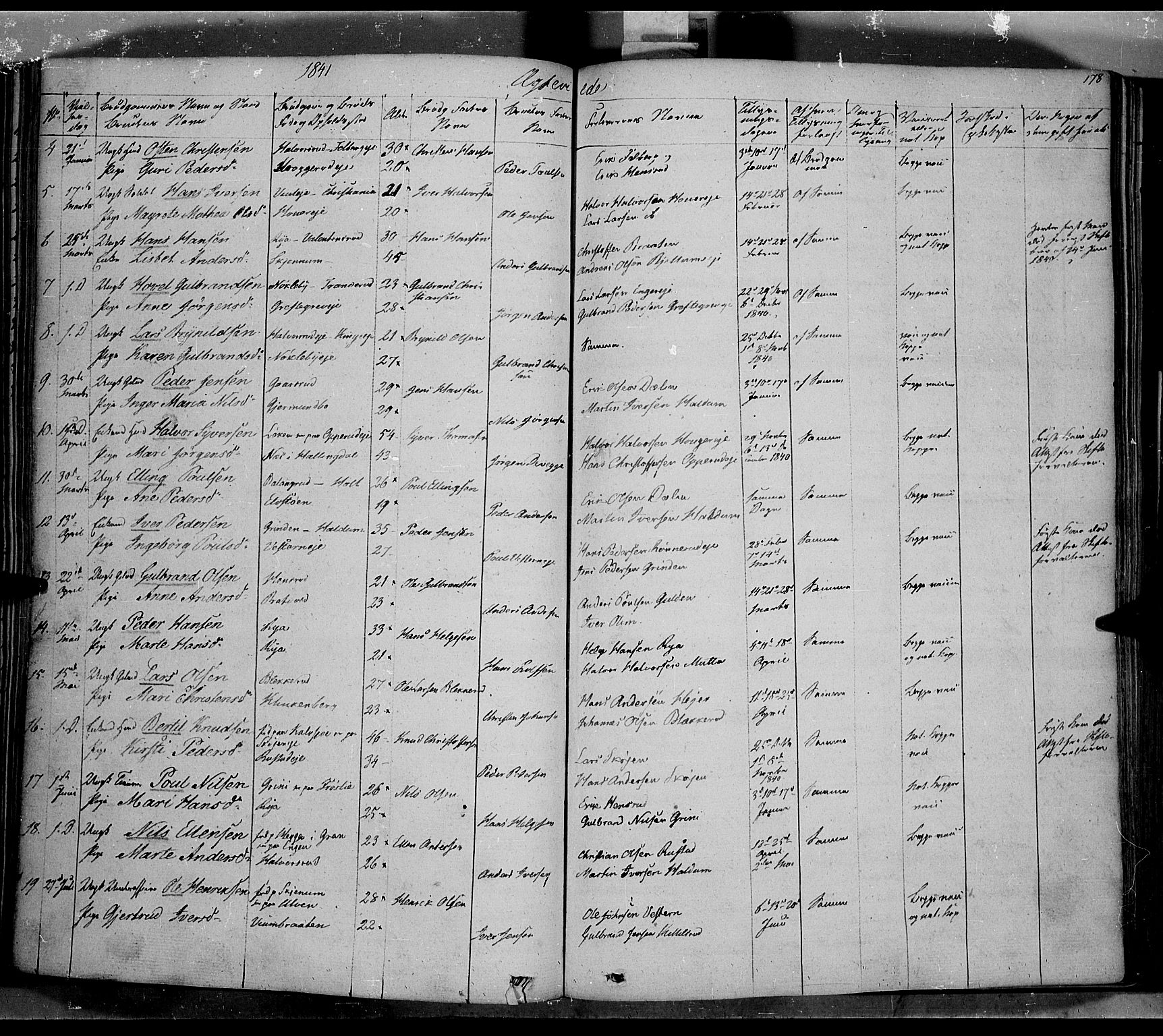 Jevnaker prestekontor, SAH/PREST-116/H/Ha/Haa/L0006: Parish register (official) no. 6, 1837-1857, p. 178