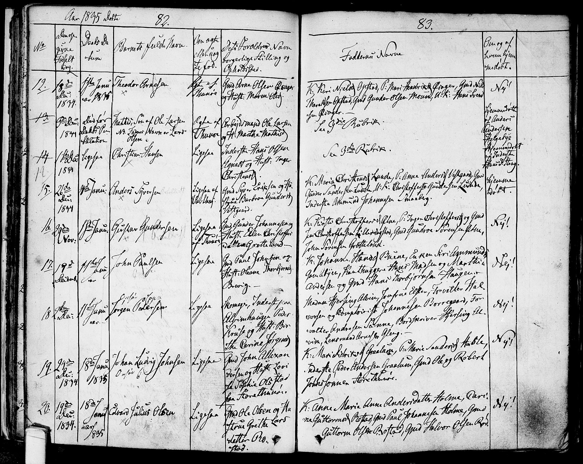 Tune prestekontor Kirkebøker, SAO/A-2007/F/Fa/L0007: Parish register (official) no. 7, 1831-1837, p. 82-83