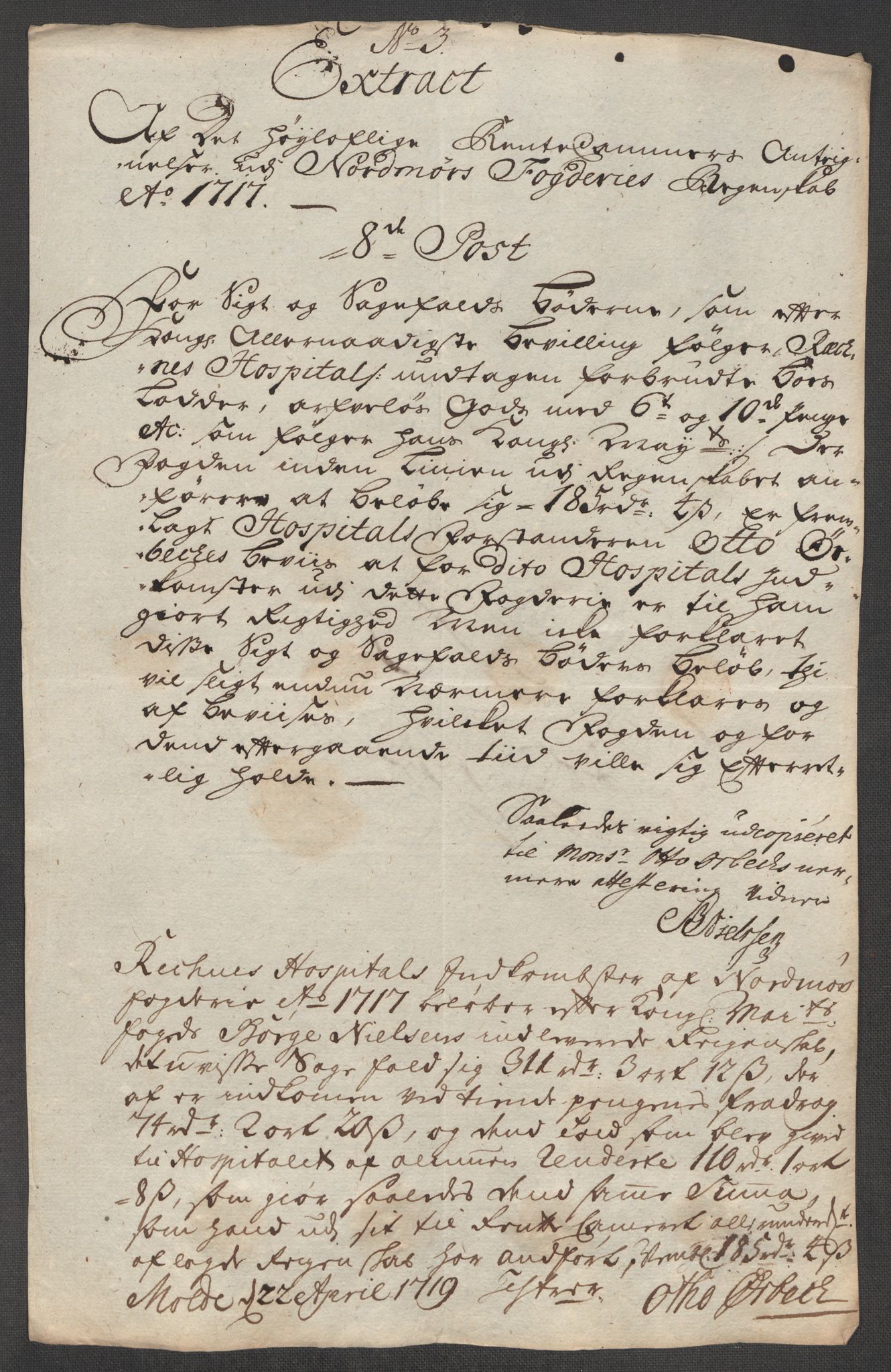 Rentekammeret inntil 1814, Reviderte regnskaper, Fogderegnskap, AV/RA-EA-4092/R56/L3750: Fogderegnskap Nordmøre, 1717, p. 329