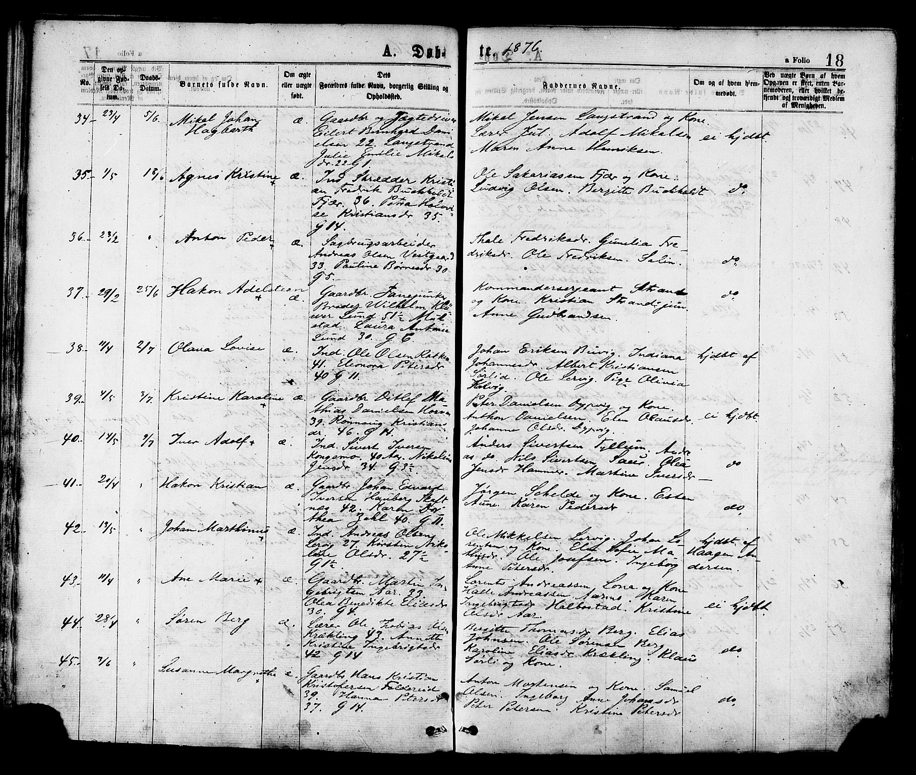Ministerialprotokoller, klokkerbøker og fødselsregistre - Nord-Trøndelag, SAT/A-1458/780/L0642: Parish register (official) no. 780A07 /1, 1874-1885, p. 18