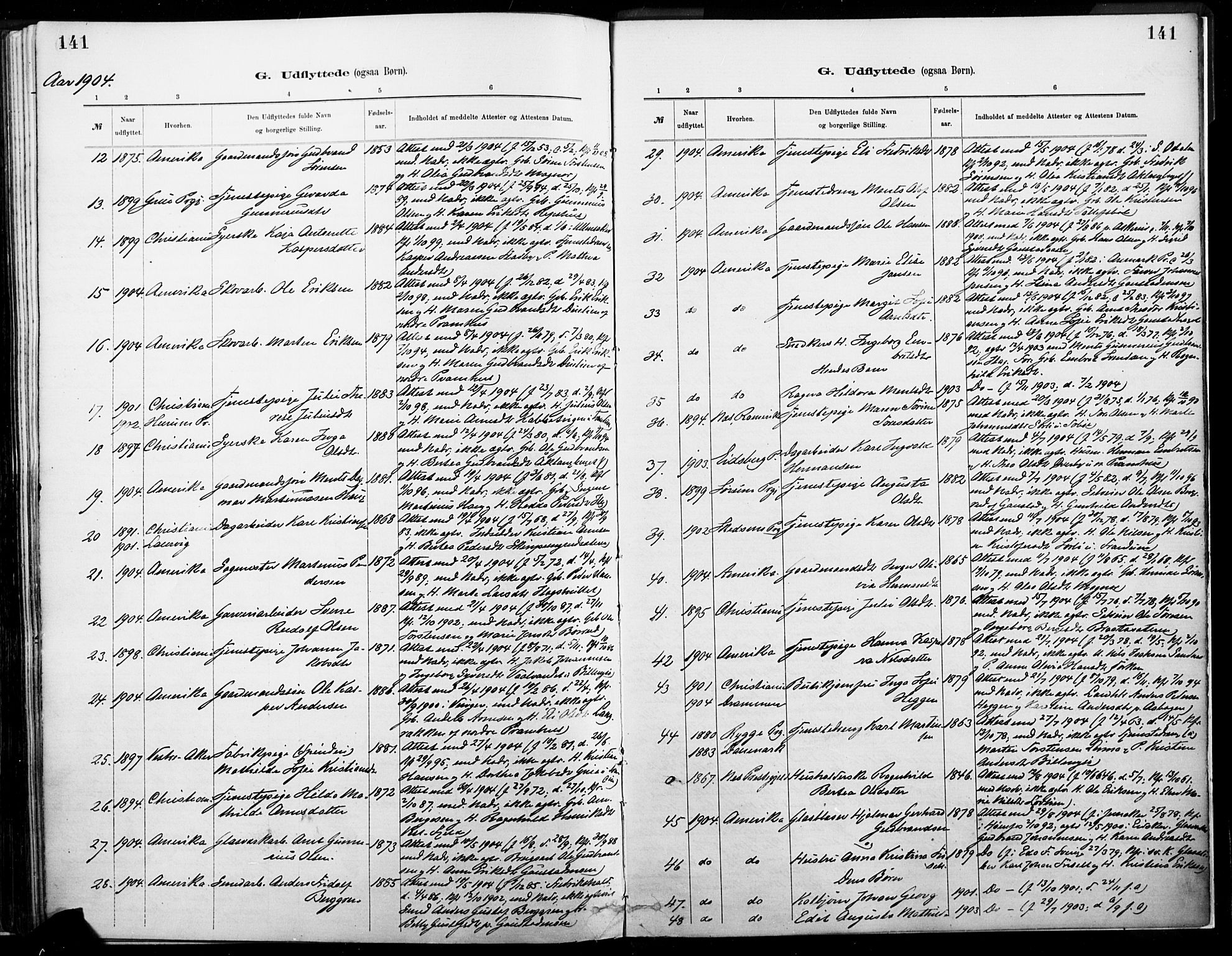 Eidskog prestekontor, SAH/PREST-026/H/Ha/Haa/L0004: Parish register (official) no. 4, 1884-1897, p. 141
