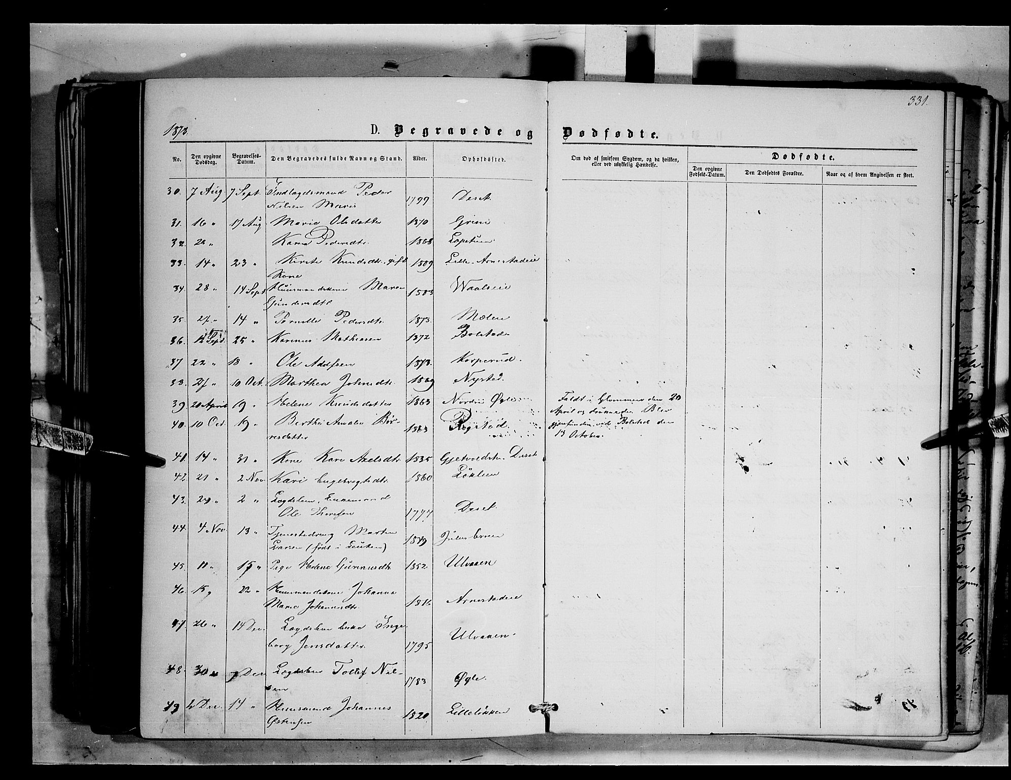 Åmot prestekontor, Hedmark, SAH/PREST-056/H/Ha/Haa/L0008: Parish register (official) no. 8, 1862-1875, p. 331
