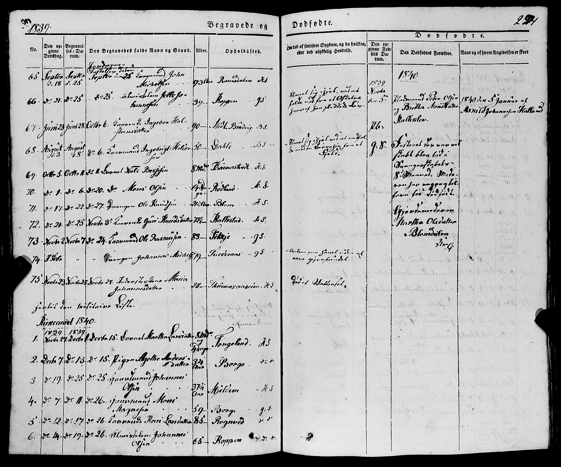 Haus sokneprestembete, SAB/A-75601/H/Haa: Parish register (official) no. A 15, 1838-1847, p. 294