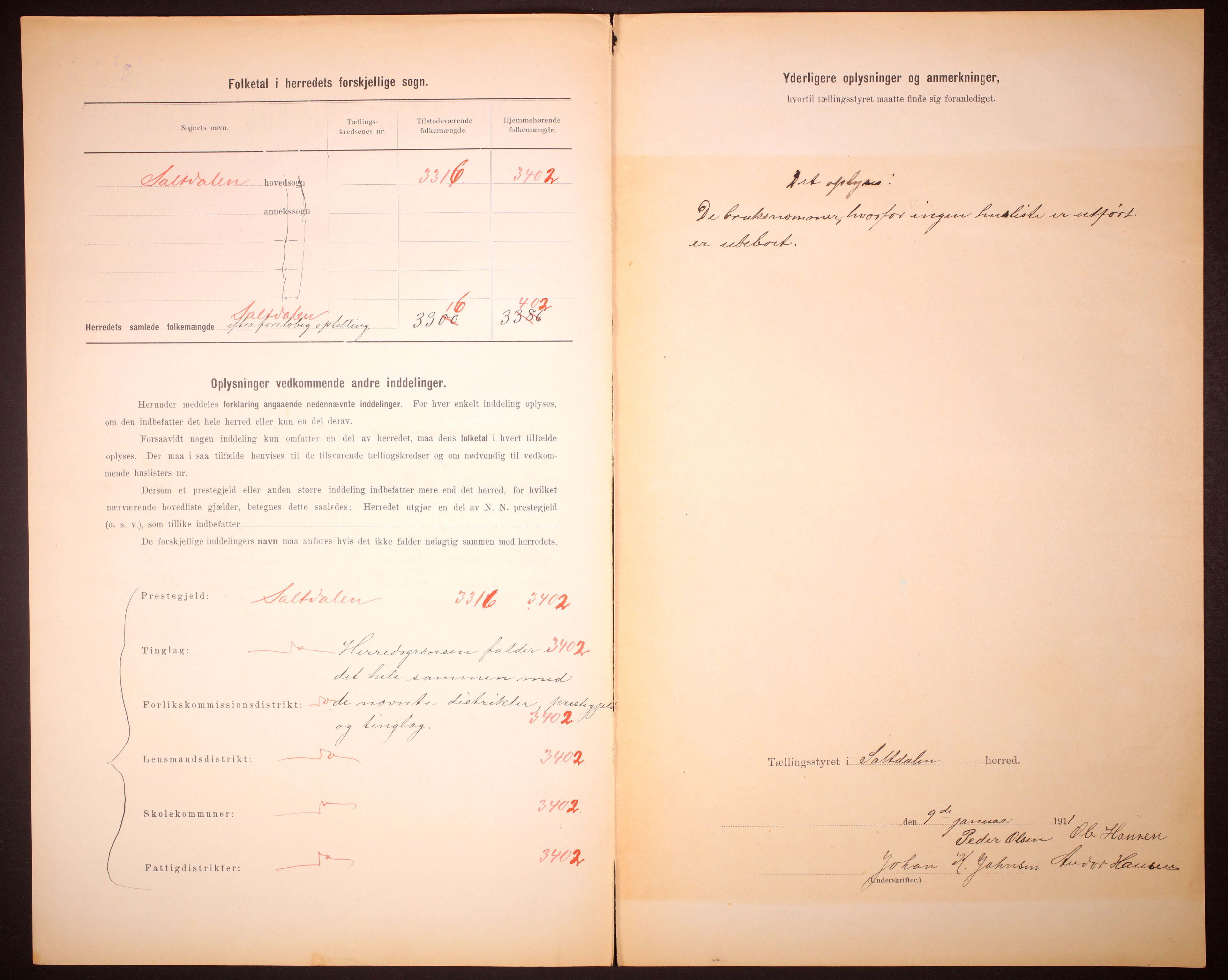 RA, 1910 census for Saltdal, 1910, p. 5