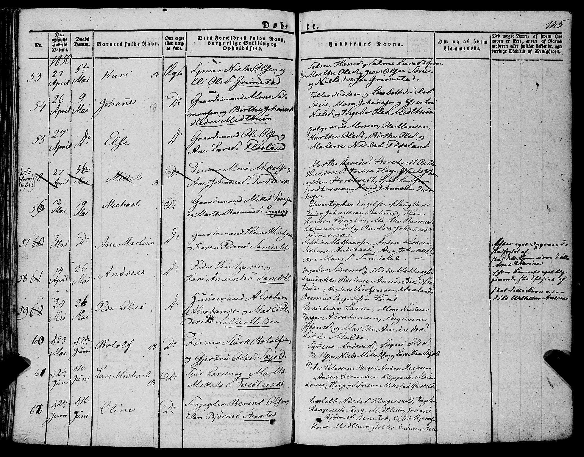 Fana Sokneprestembete, AV/SAB-A-75101/H/Haa/Haaa/L0008: Parish register (official) no. A 8, 1829-1851, p. 125