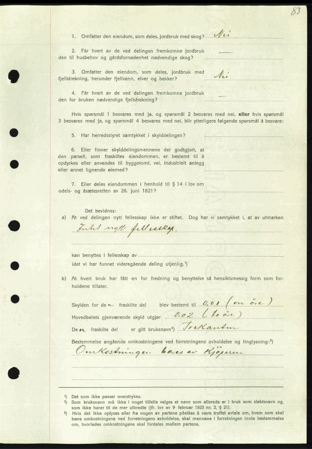 Nordmøre sorenskriveri, AV/SAT-A-4132/1/2/2Ca: Mortgage book no. A103, 1946-1947, Diary no: : 2207/1946